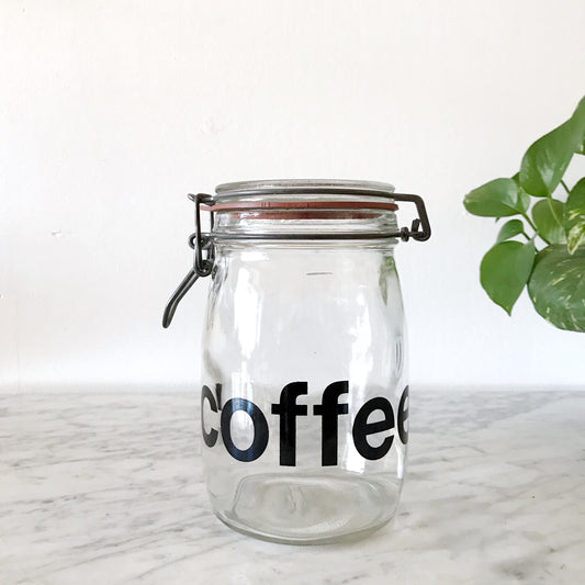 Vintage Glass “Coffee” Jar