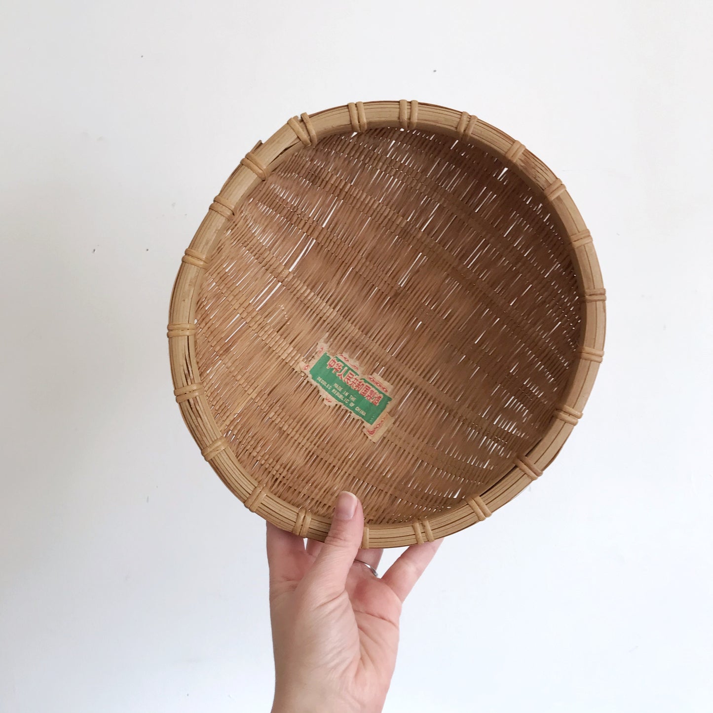 Pair of Vintage Wicker Basket Bowls