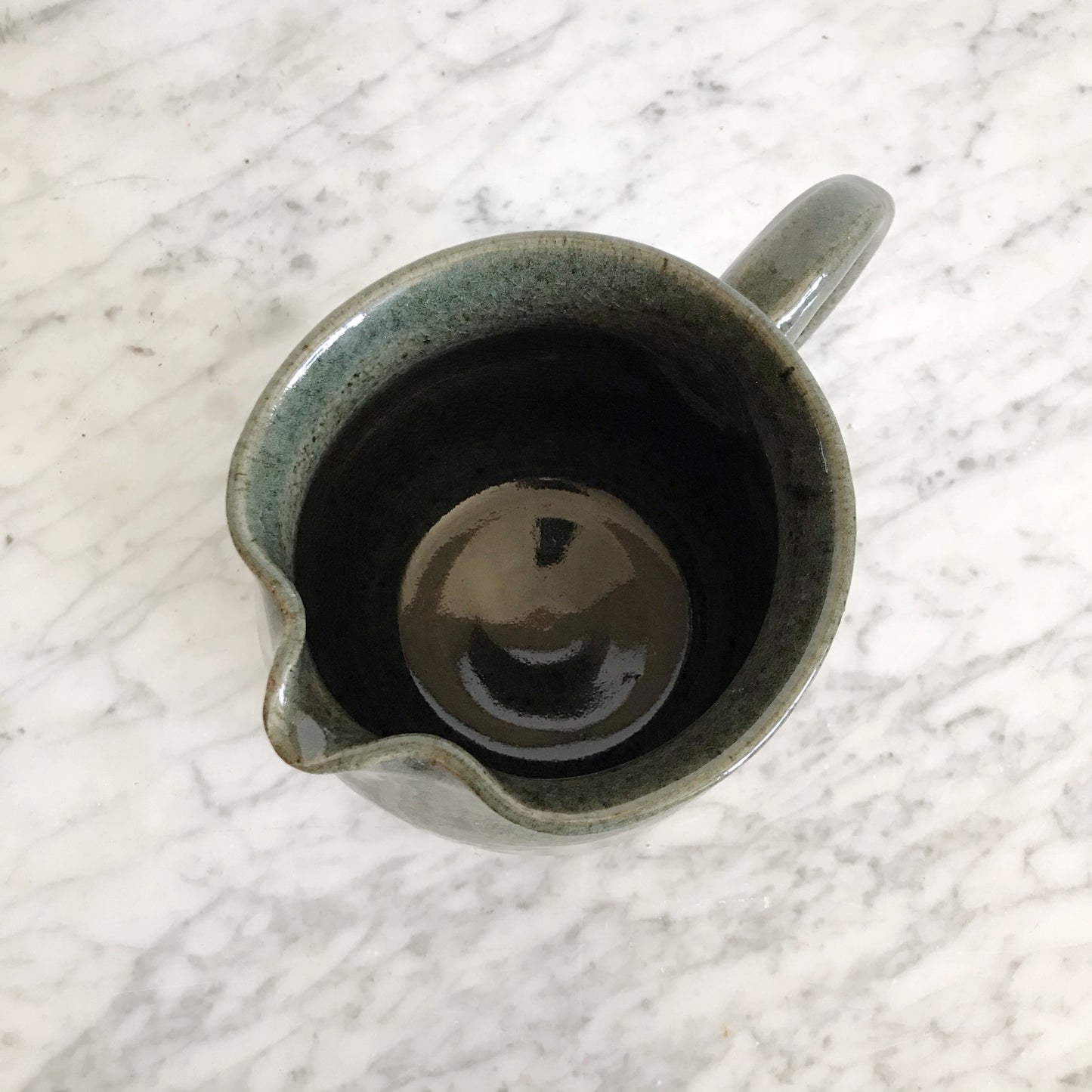 X-Large Green Studio Pottery Pitcher