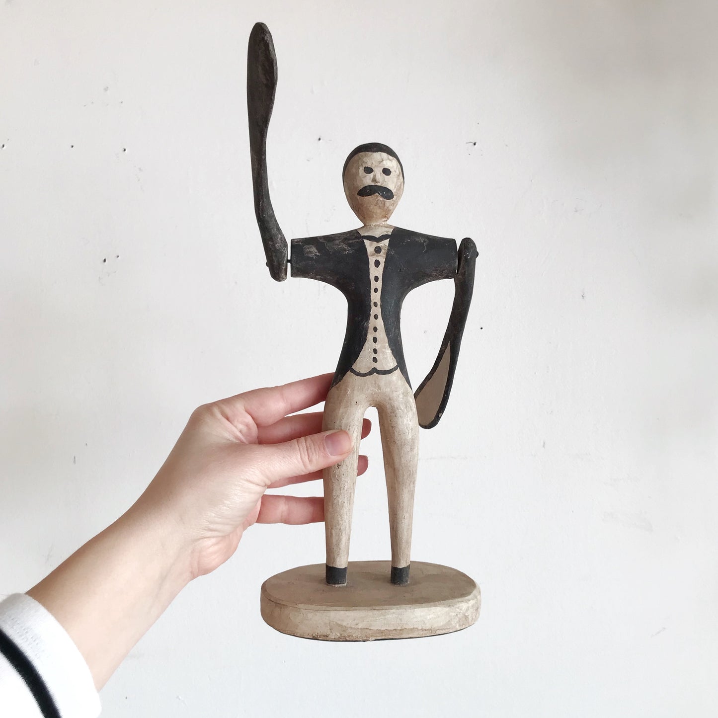 Vintage Folk Art Carved Wood Whirligig