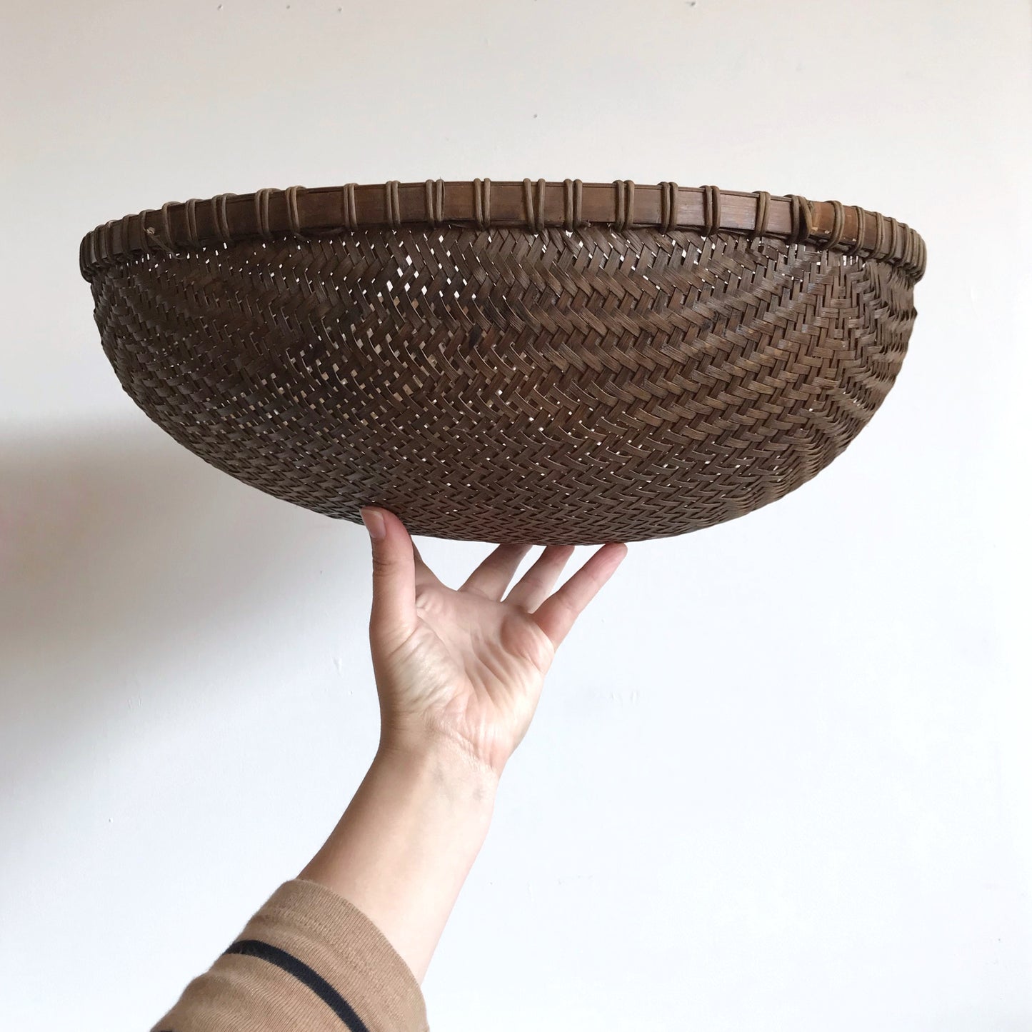 XL Vintage Winnowing Basket, 17”