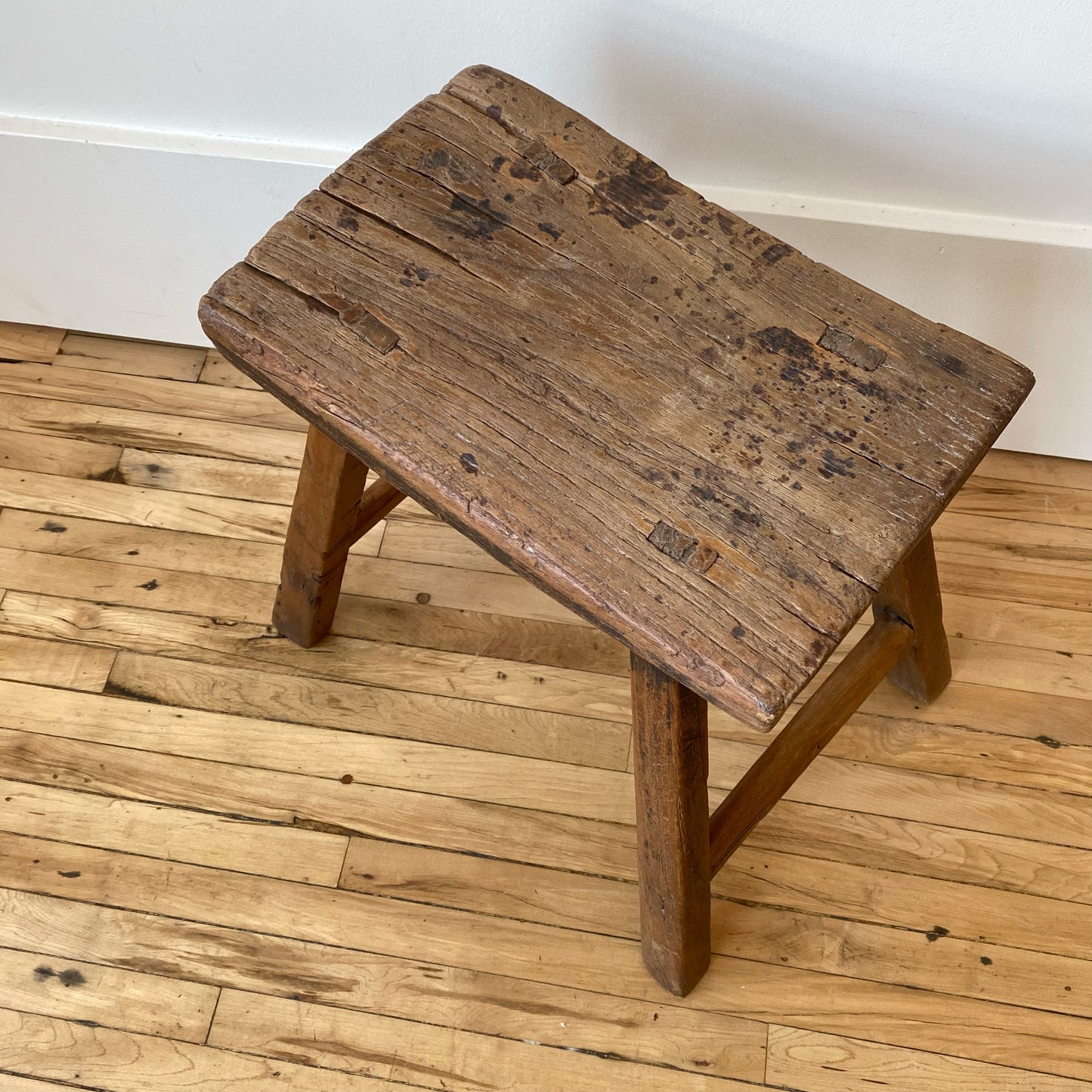 Antique Primitive Wood Stool