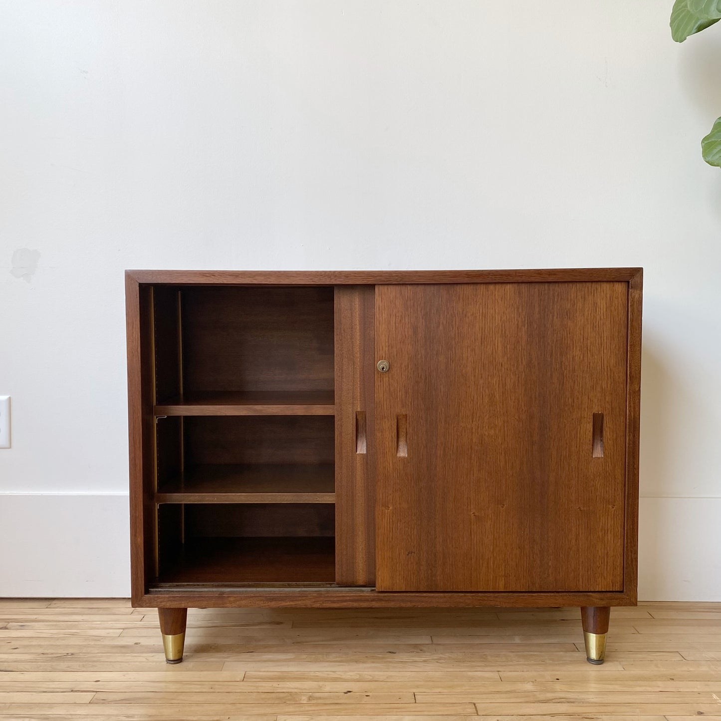 Petite Vintage MCM Storage Cabinet, Restored