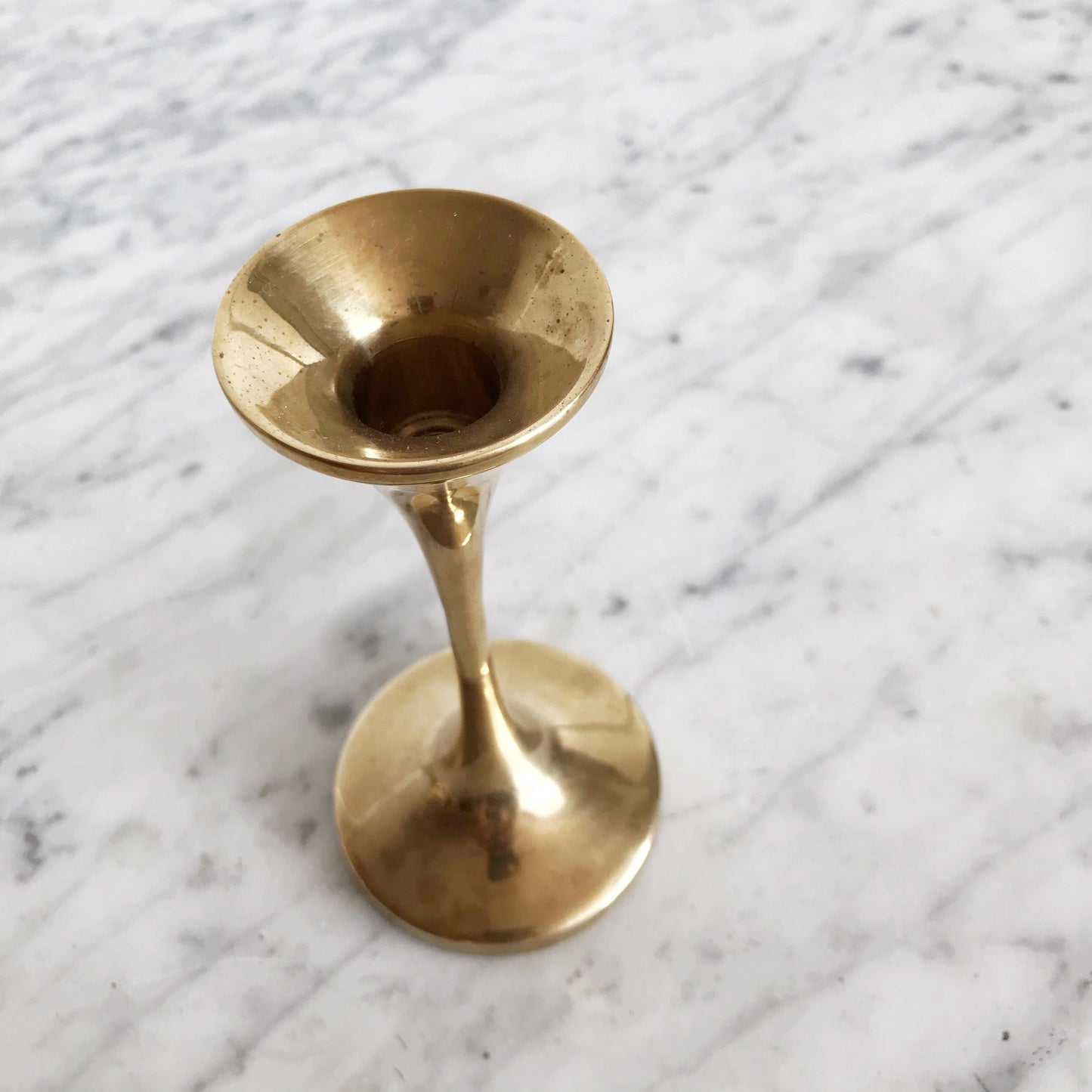 Vintage Danish Brass Candle Holder