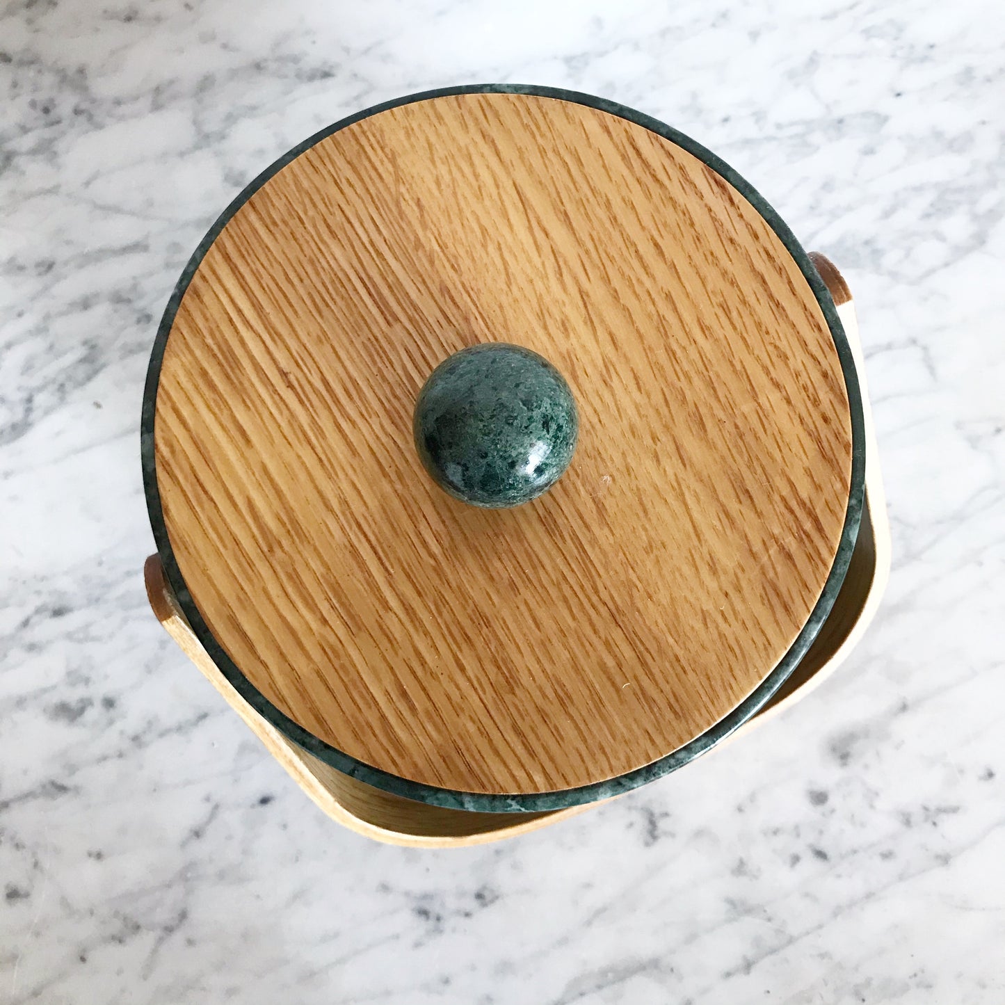 Vintage Faux-Marble Ice Bucket