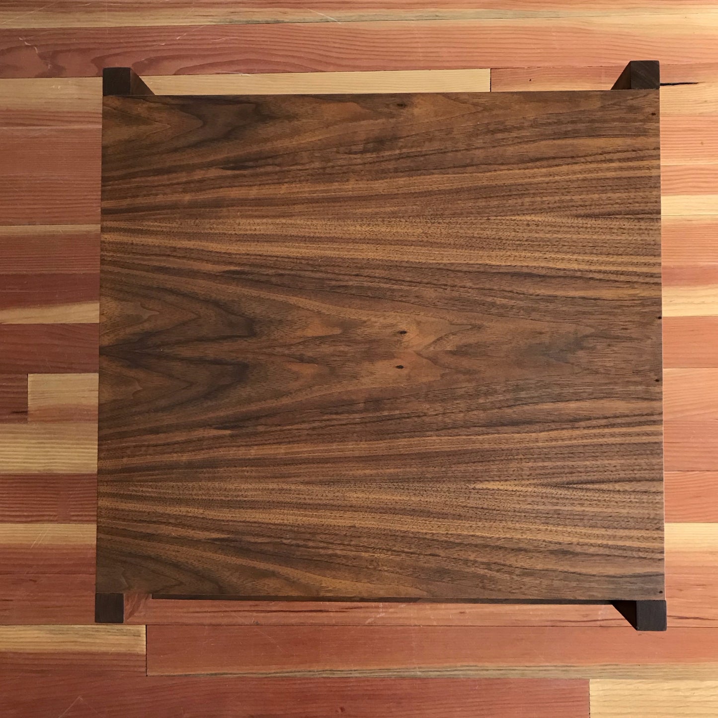 Vintage Square Walnut End Table, 24 x 24