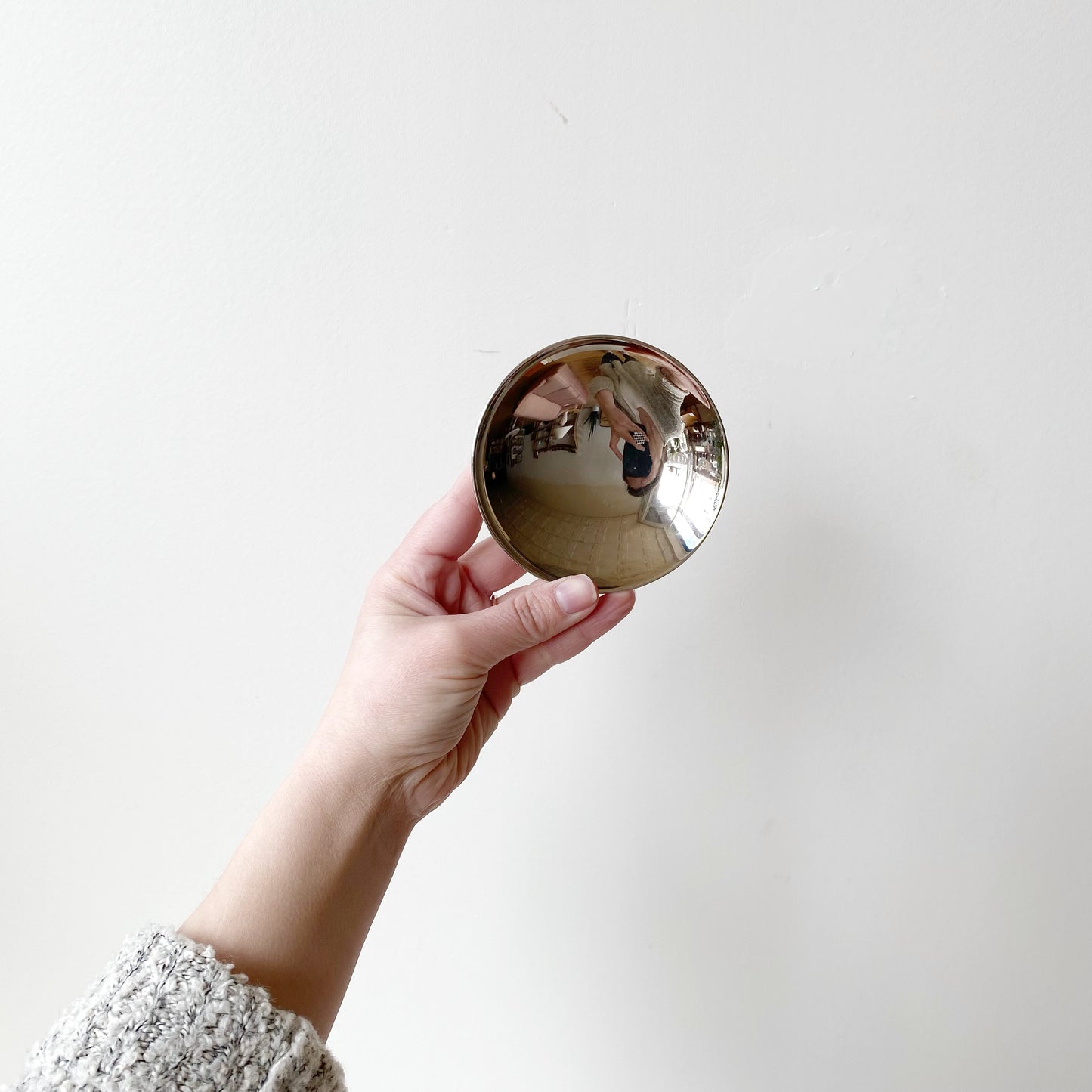 Petite Minimalist Polished Silver Dish
