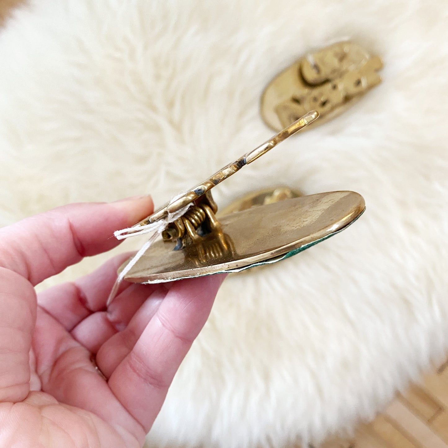 Vintage Brass Office Clip: Now, Never, or Later