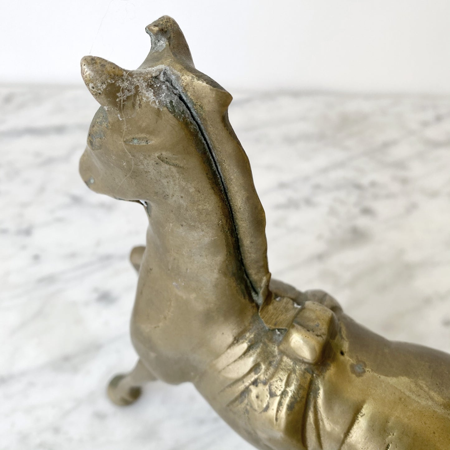 Vintage Brass Horse Statue