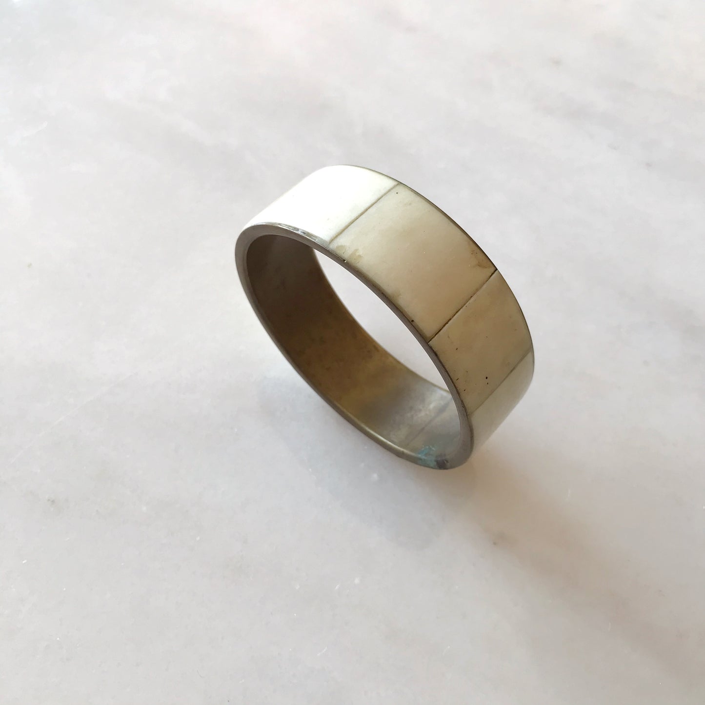 Vintage Brass & Shell Bangle