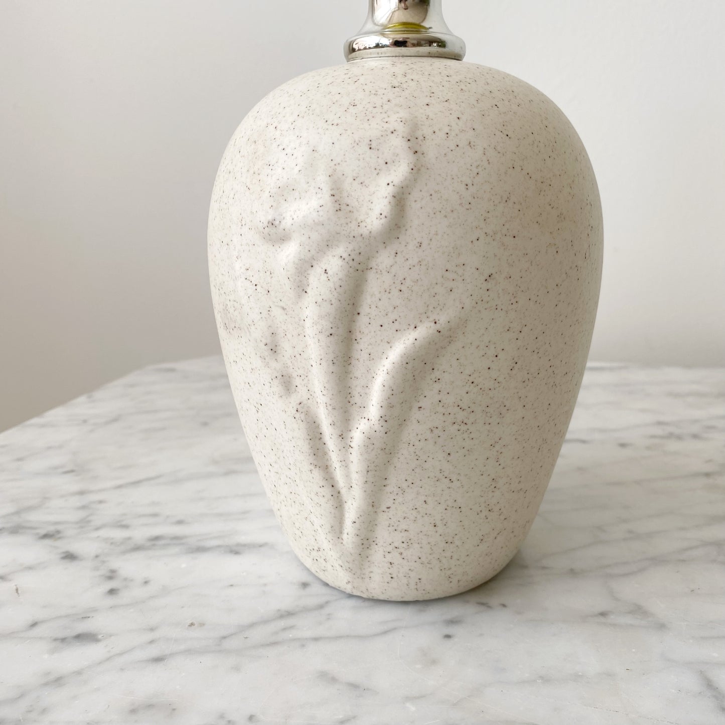 Petite Vintage Ceramic Lamp with Iris