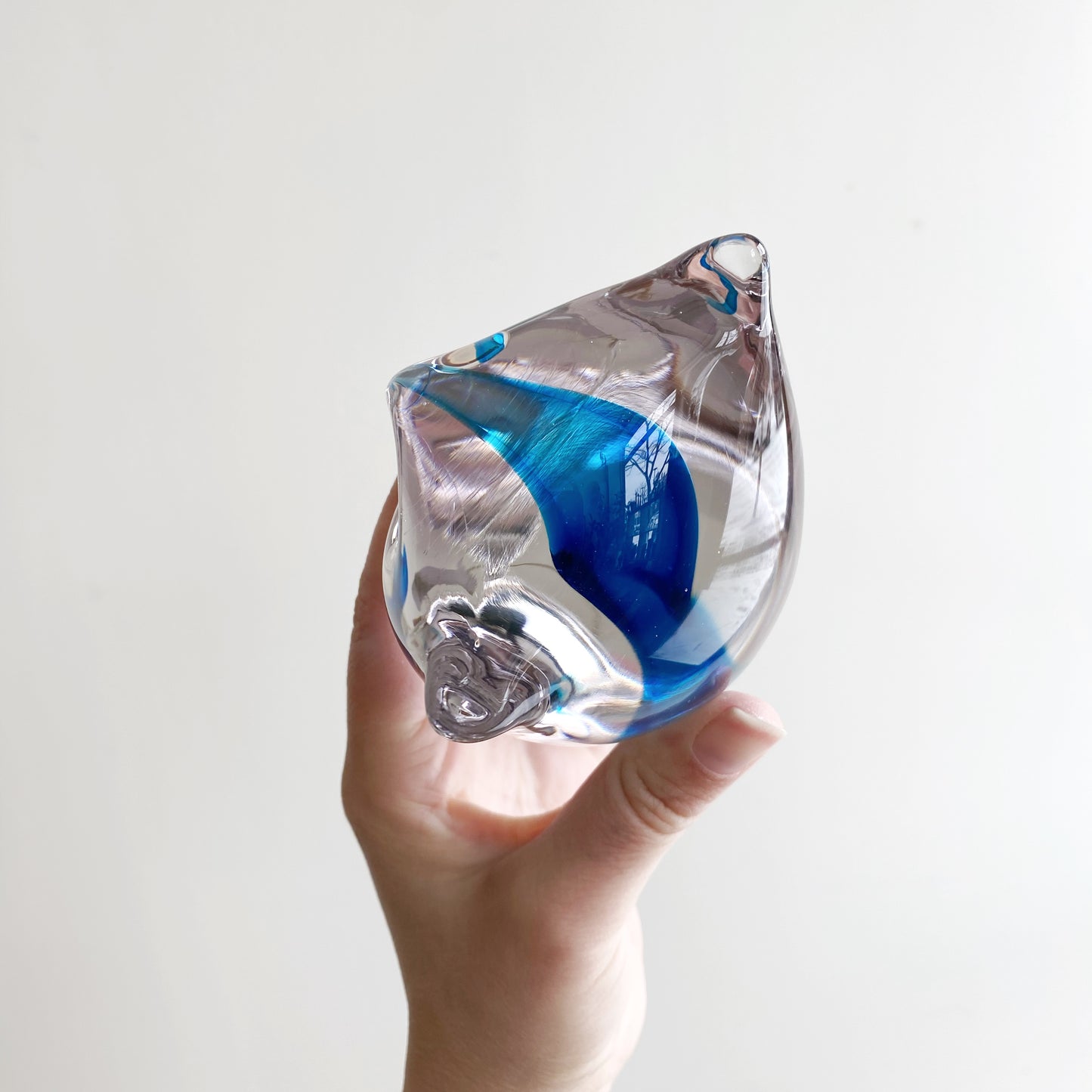 Vintage “Cosmic” Handblown Glass Owl, 6"