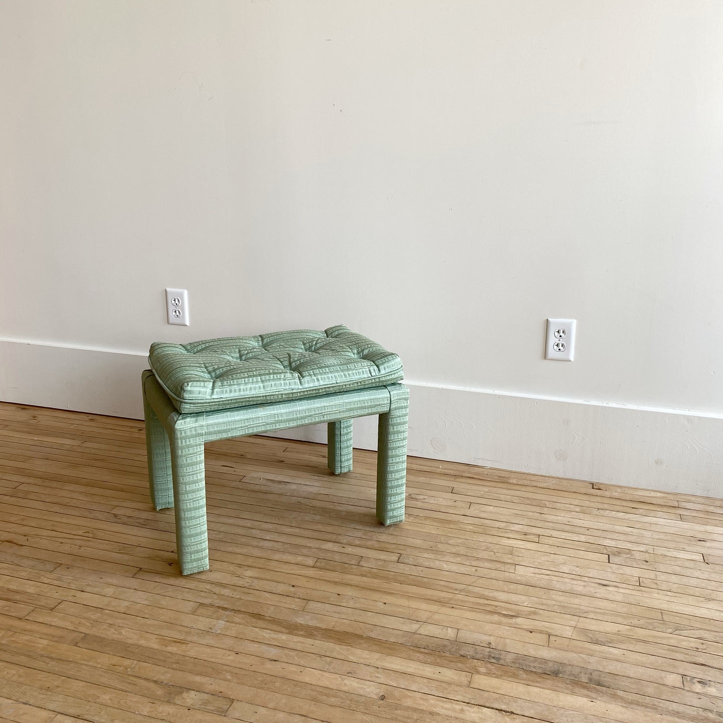 Vintage Mid-Century Upholstered Stool / Bench