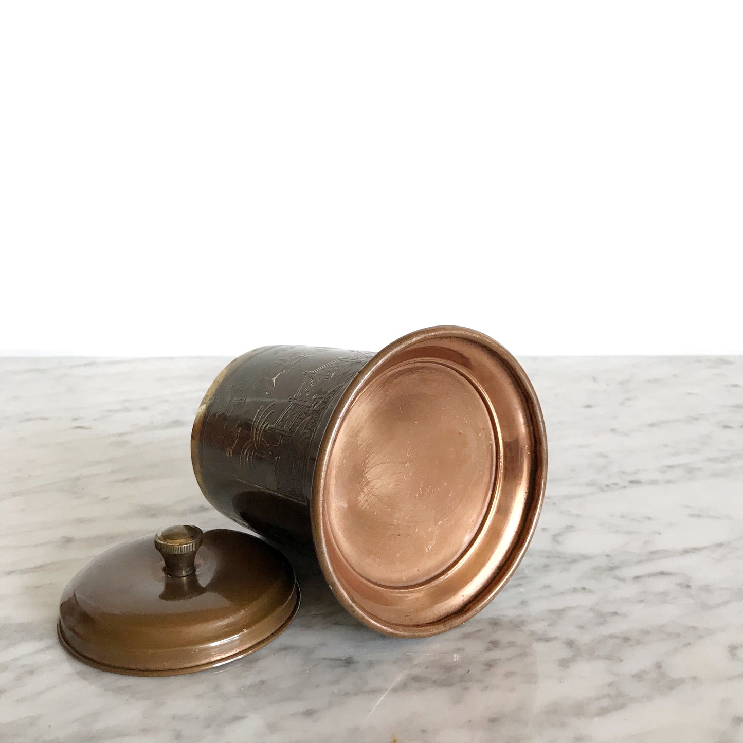 Vintage Copper Tea Canister