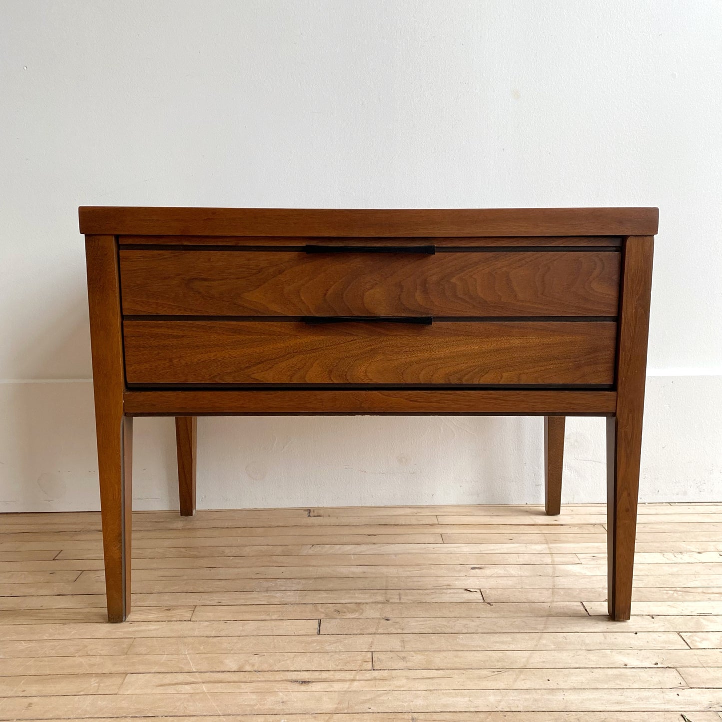 Pair of Vintage Lane Tuxedo Nightstands, Restored
