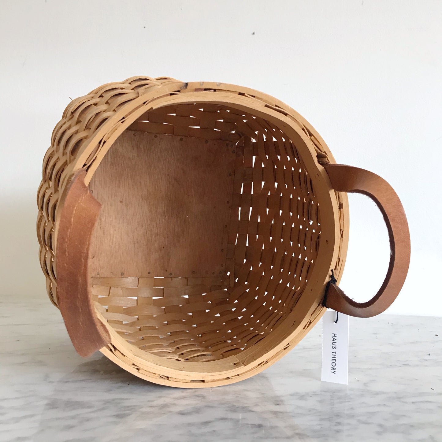Vintage Woven Wood Basket