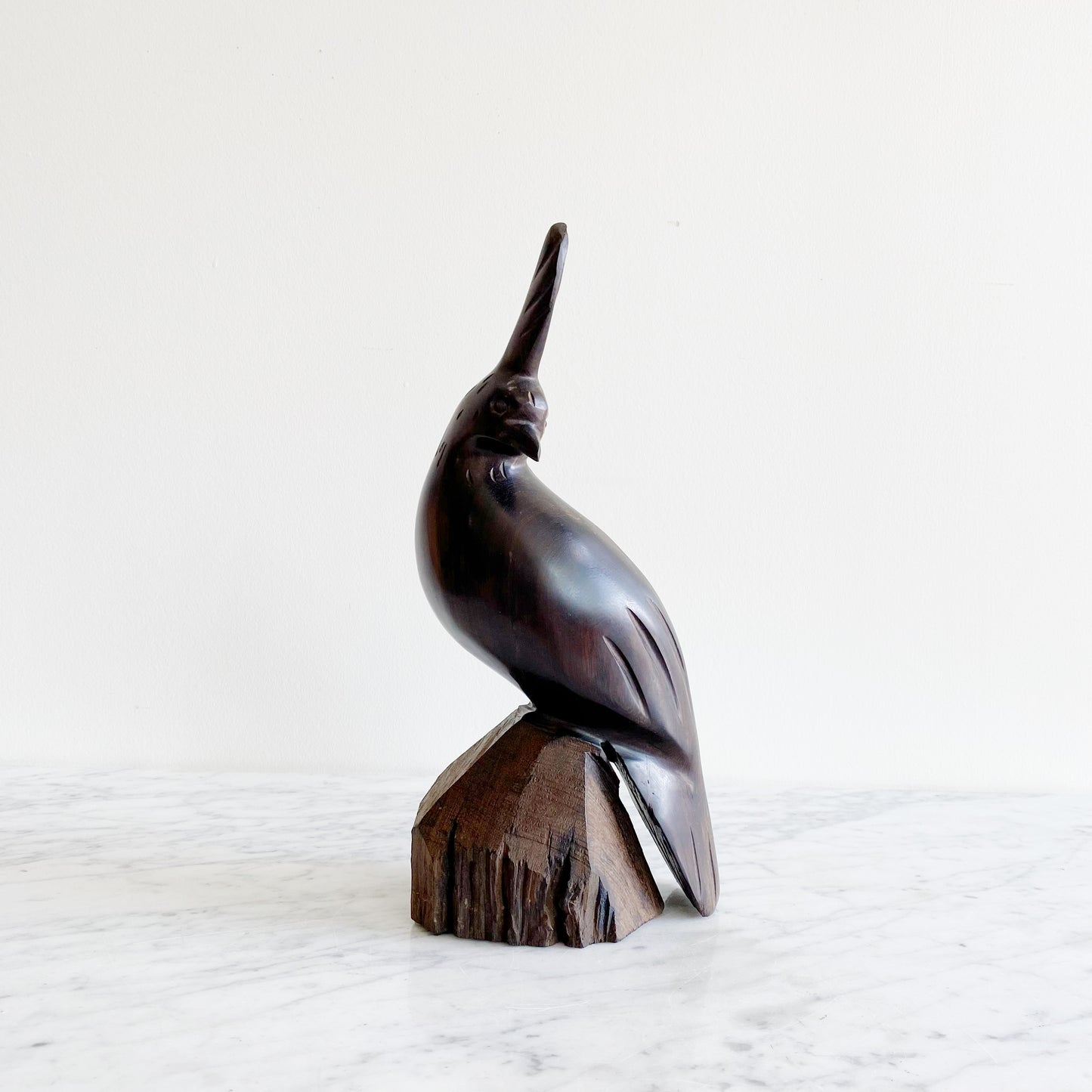 Large Vintage Ironwood Partridge Statue, 11.5”