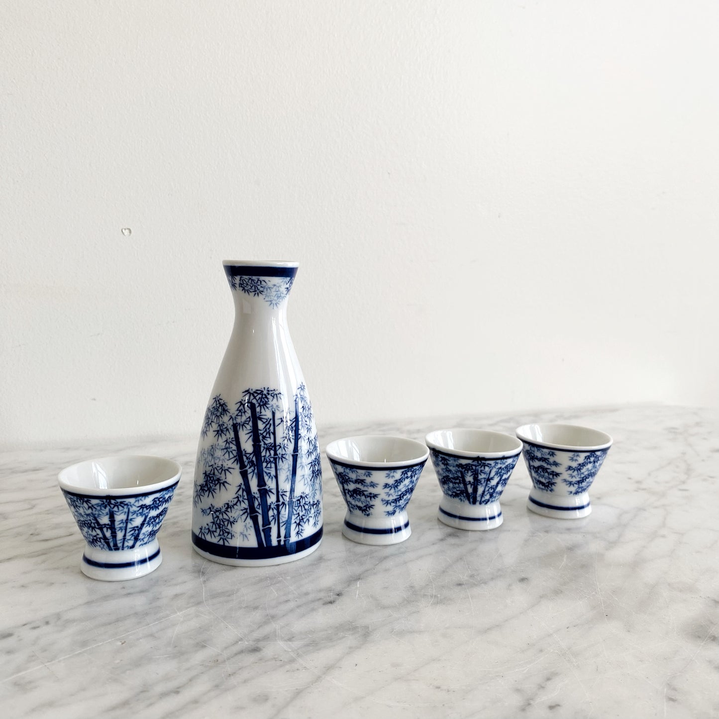 Vintage Porcelain Sake Set (5-piece)
