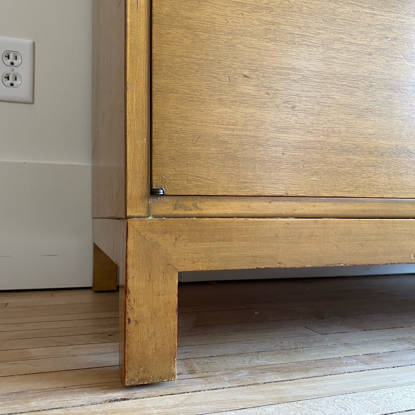 Vintage Mid Century Blonde Hutch Cabinet by Widdicomb
