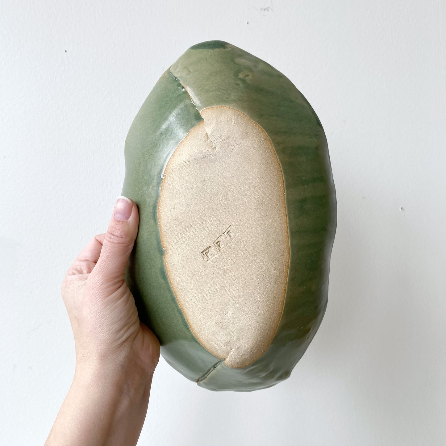 Vintage Stoneware Leaf Bowl