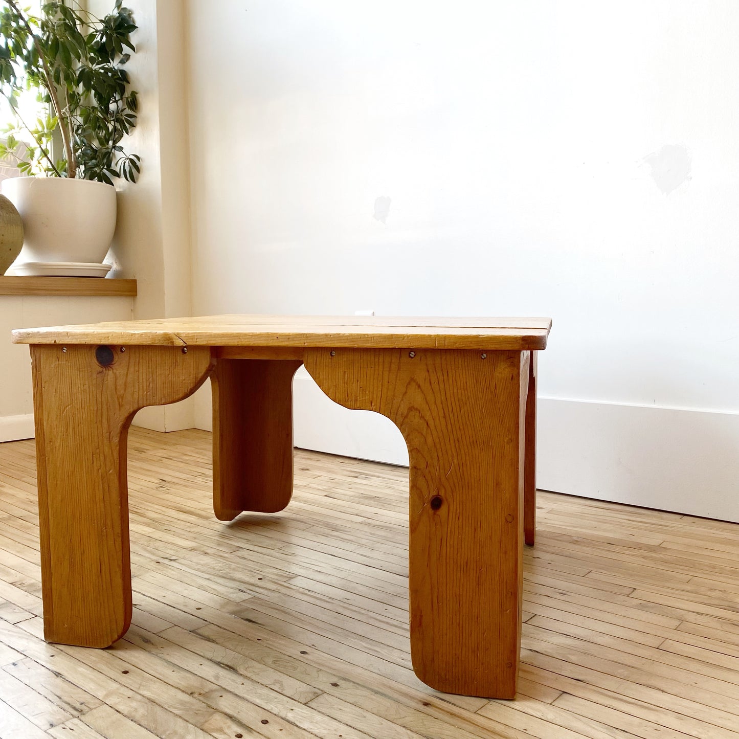 Vintage Handcrafted Folksy Coffee Table