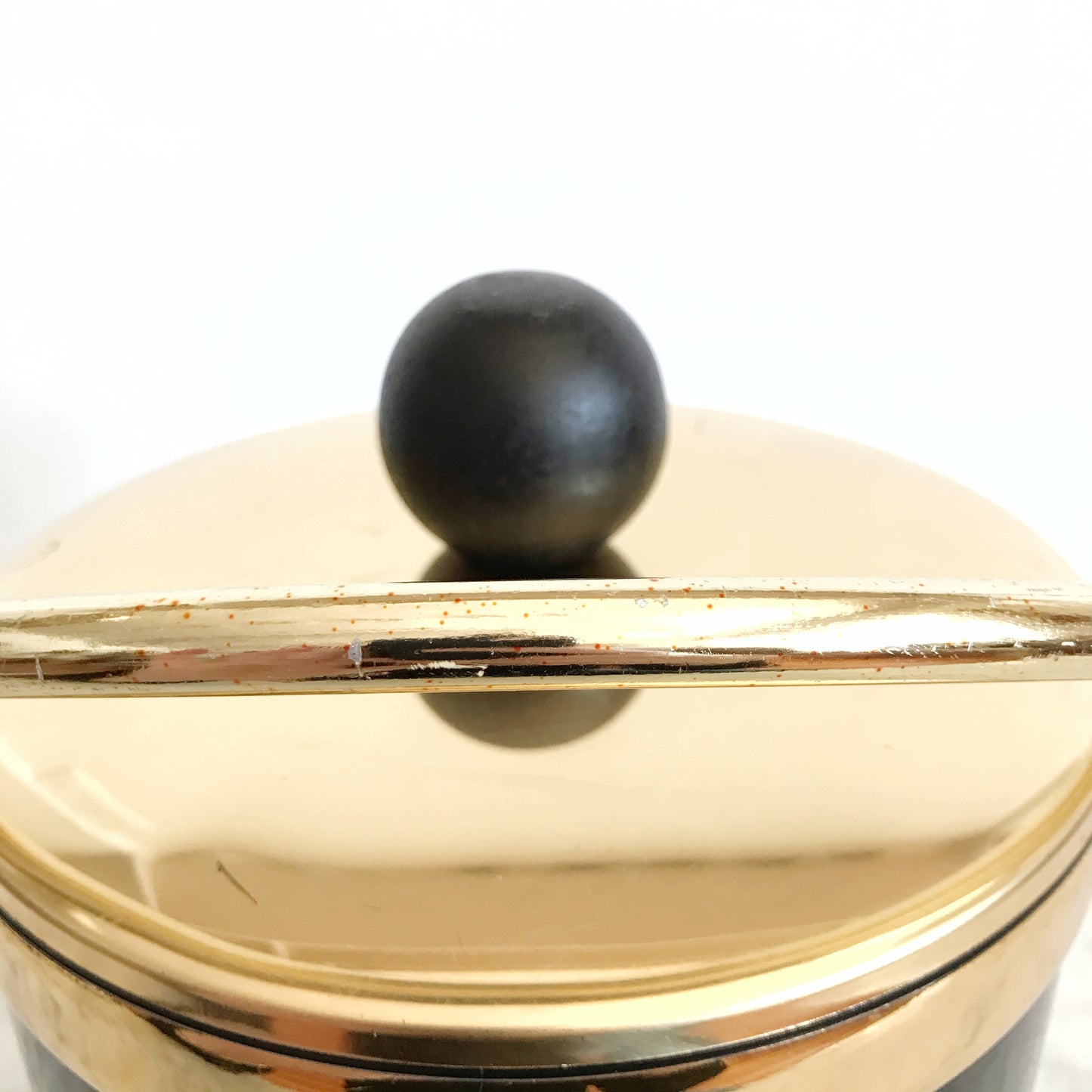 Vintage Black & Gold Ice Bucket