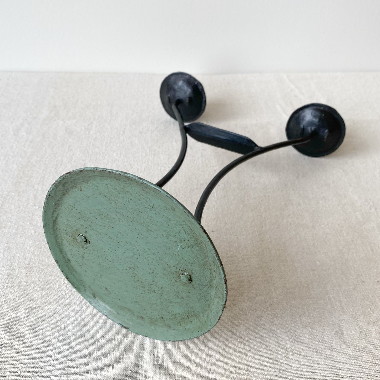 Vintage Handcrafted Candleholder Duo