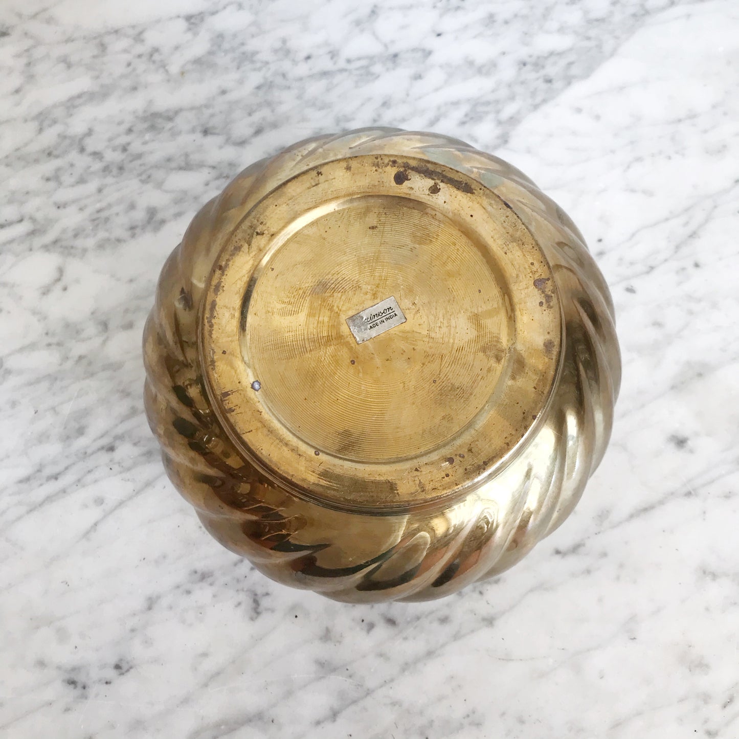 Medium Vintage Brass Planter, India