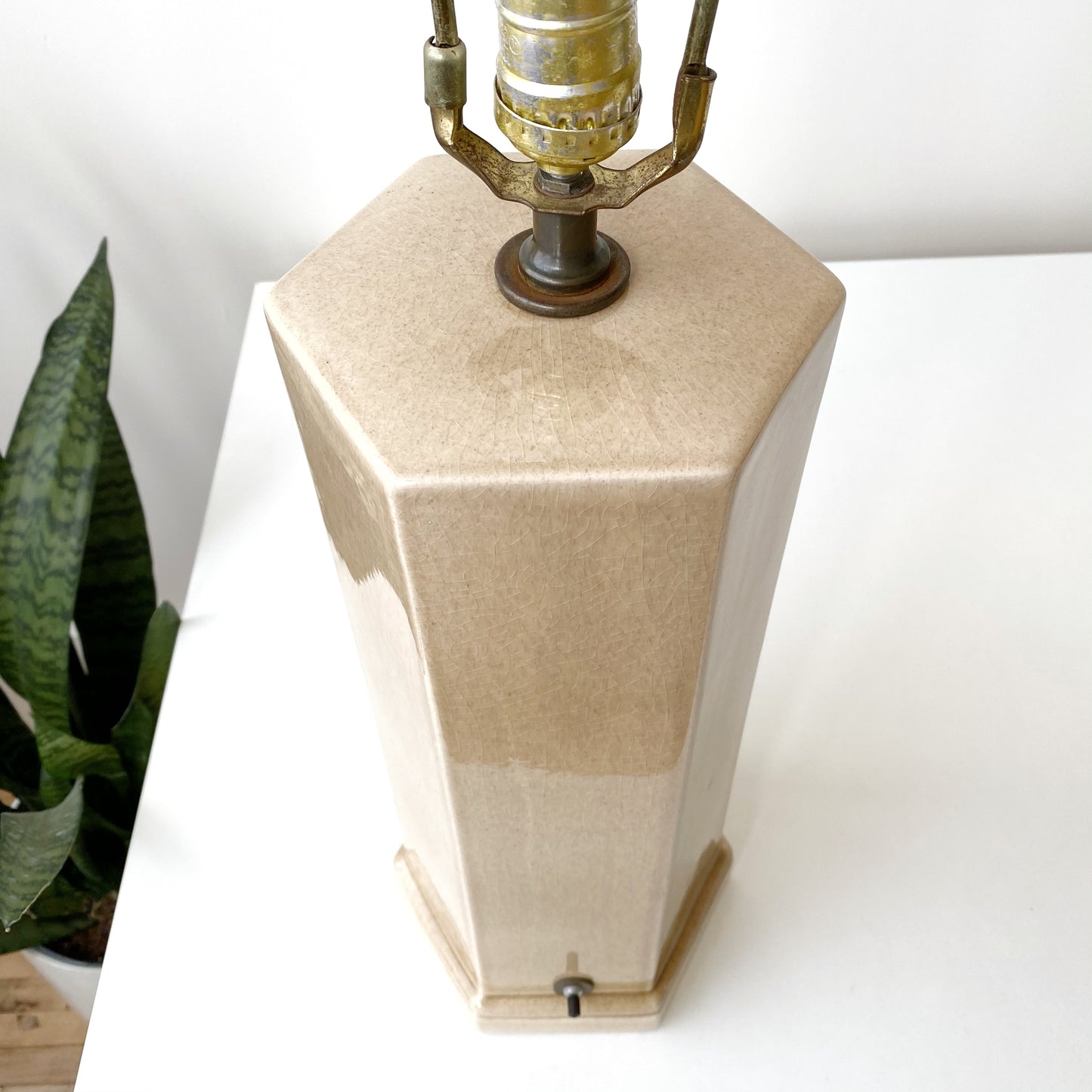 Vintage Hexagon Ceramic Lamp Base