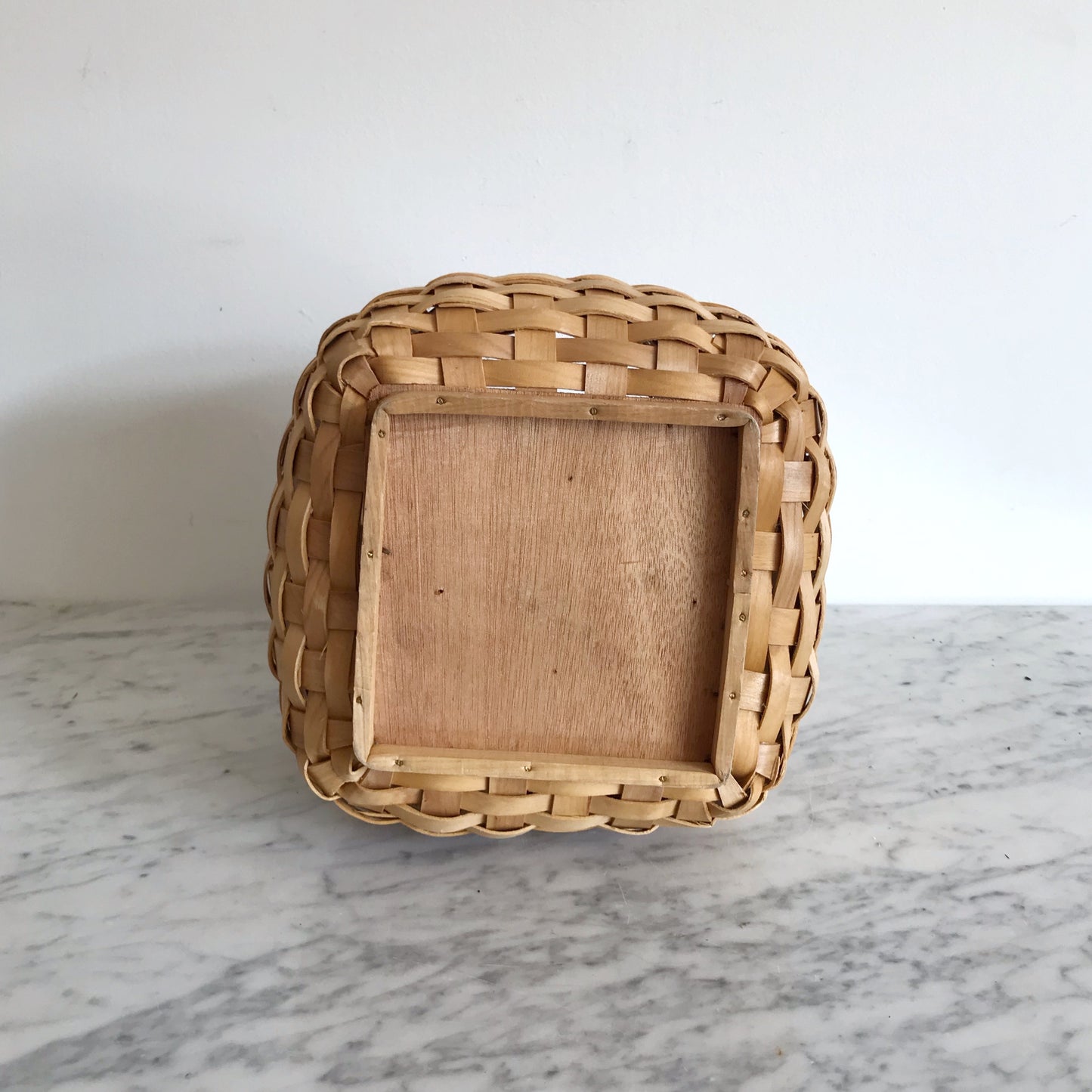 Vintage Woven Wood Basket