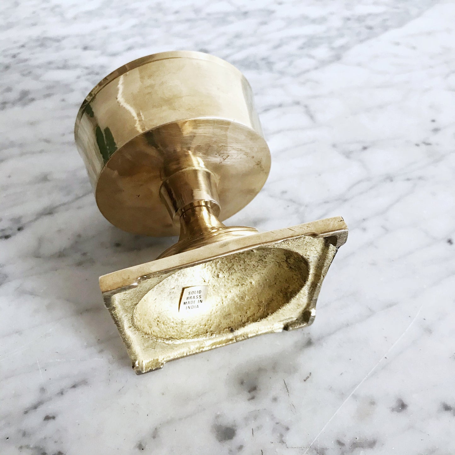 Vintage Dual-Purpose Brass Candle Holder
