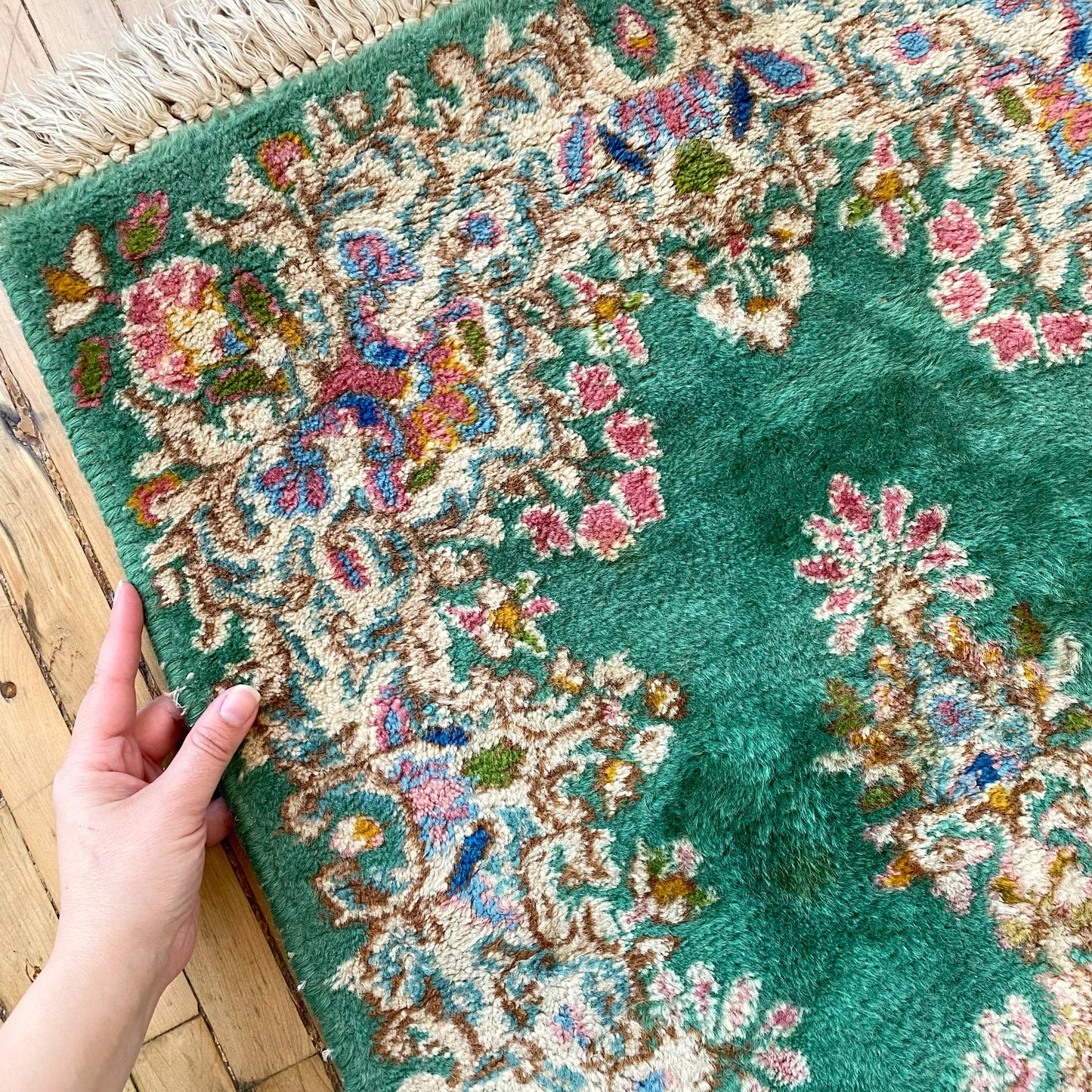 Vintage Hand-knotted Oriental Rug (24” x 49”)