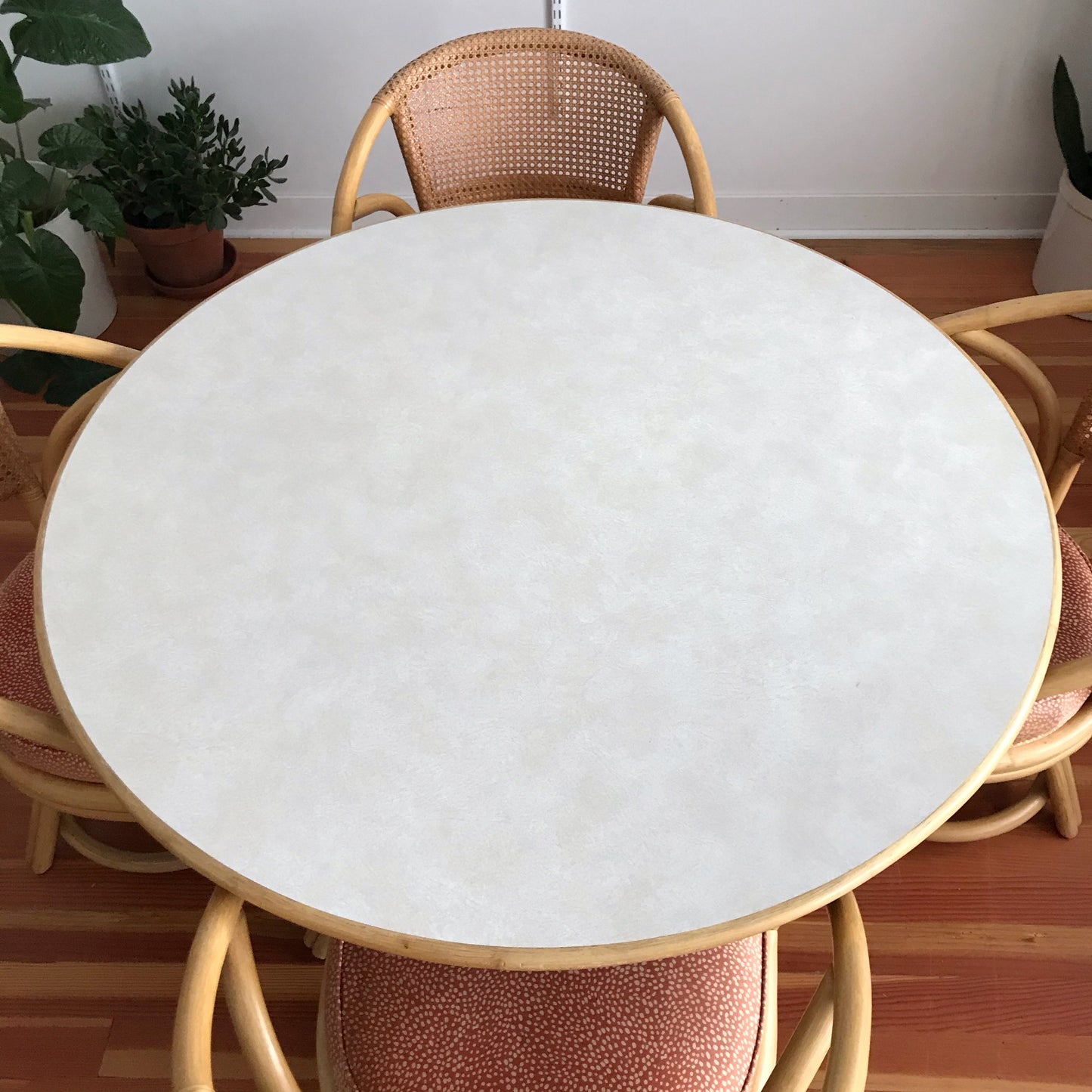 1960's Brown Jordan Rattan Dining Set, 5-pieces