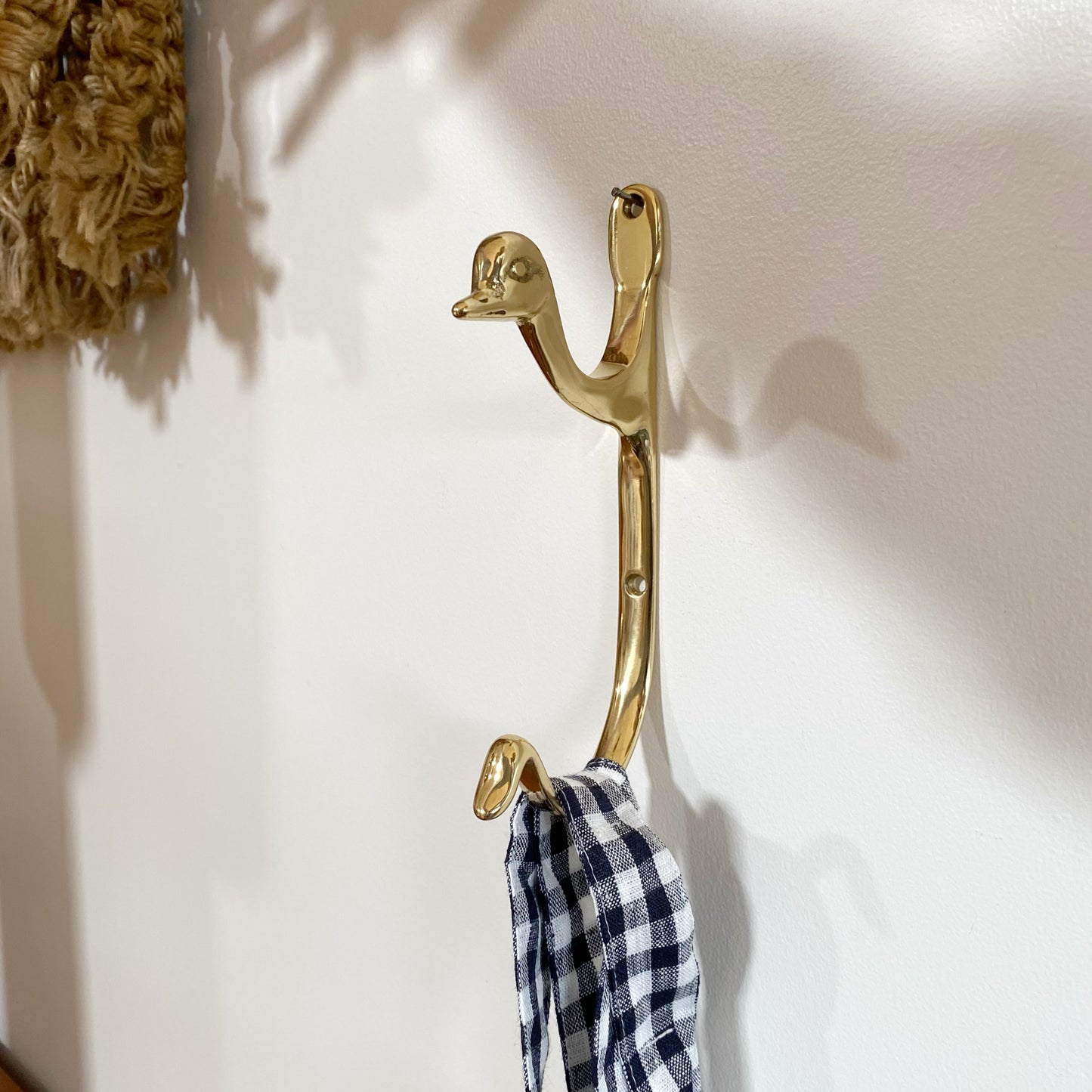 Vintage Brass Double Duck Hook