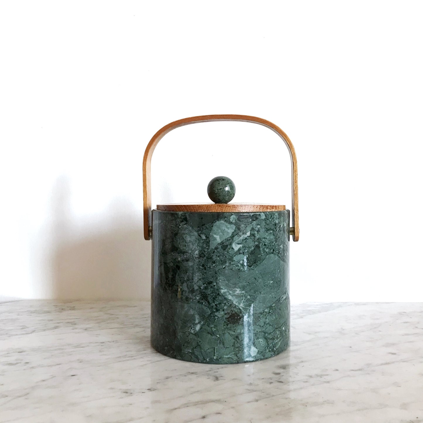 Vintage Faux-Marble Ice Bucket
