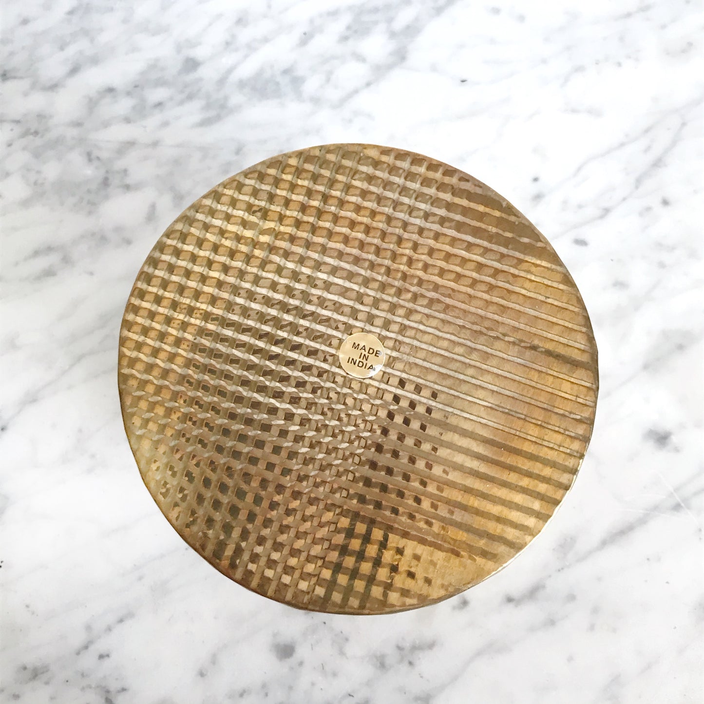 Vintage Cylinder Brass Planter