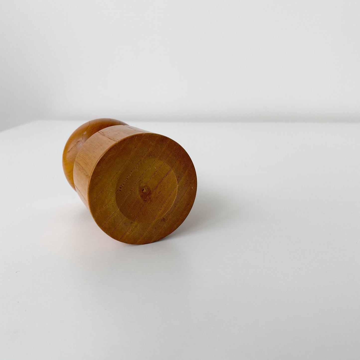Vintage Turned Wood Dual Candle Holder