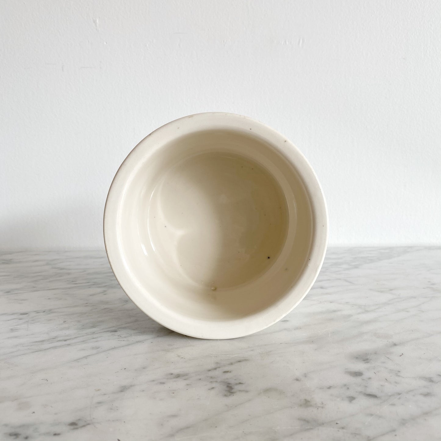 Small Vintage Crock, Ivory