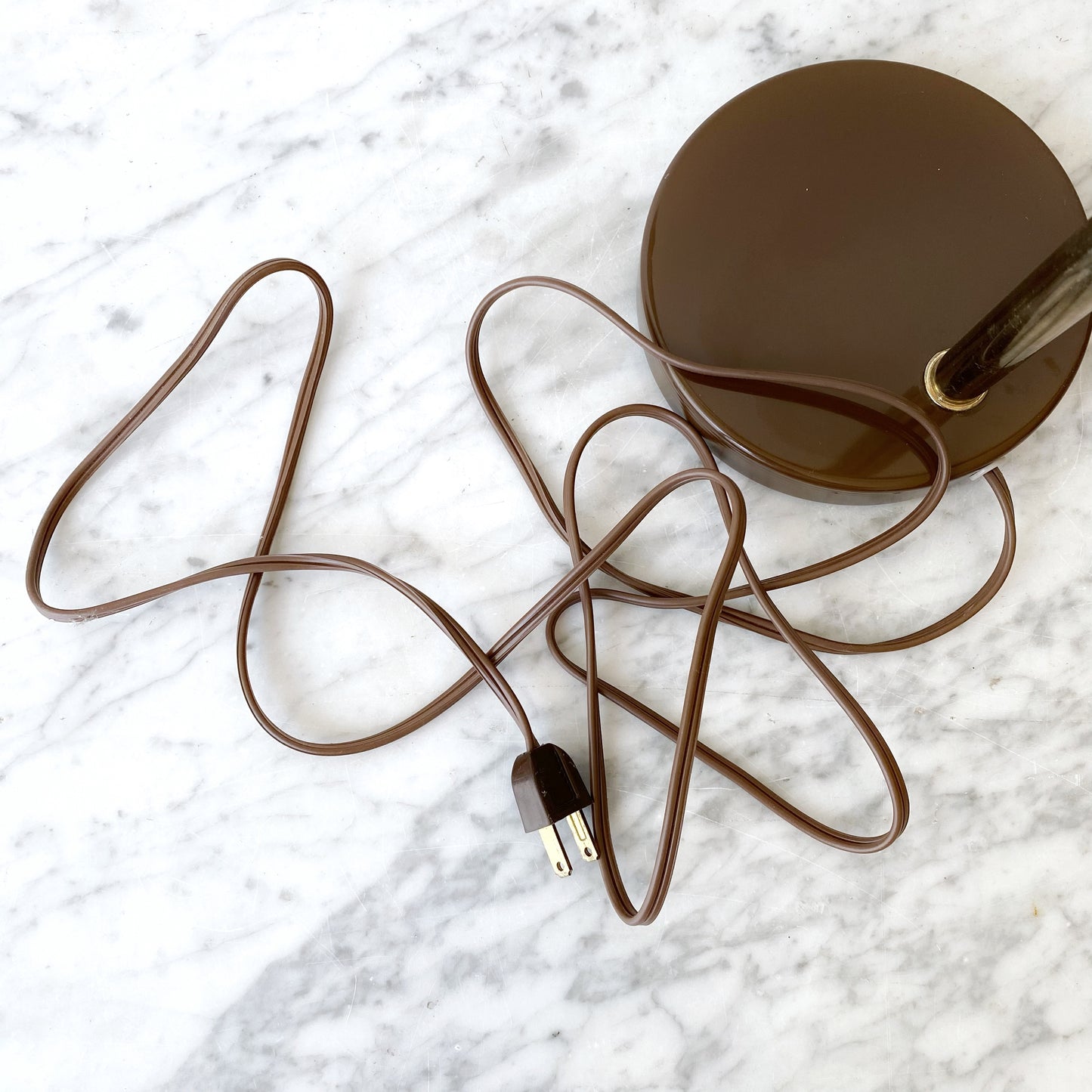 Vintage Brown Enamel Desk Lamp