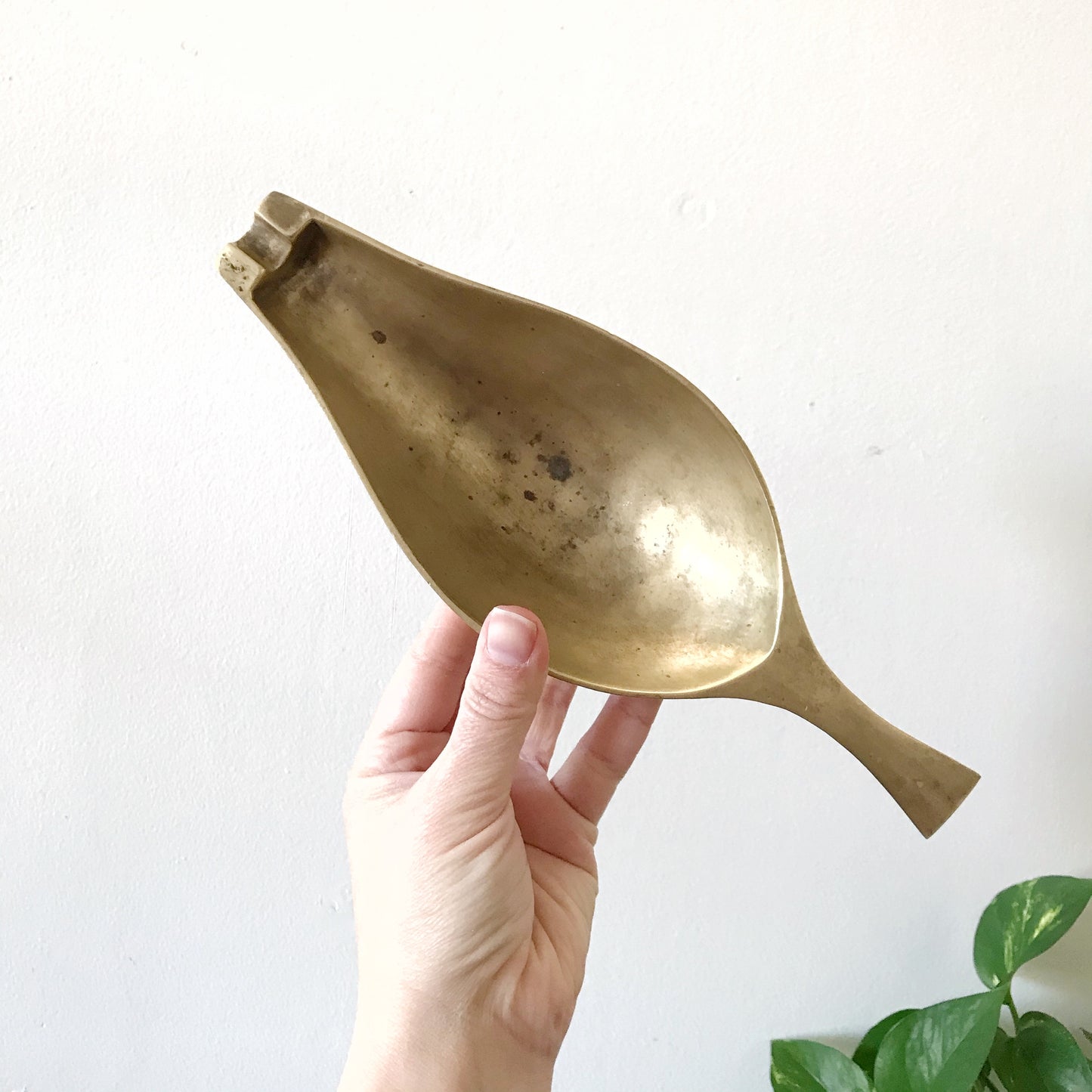 Large Vintage Brass Ashtray
