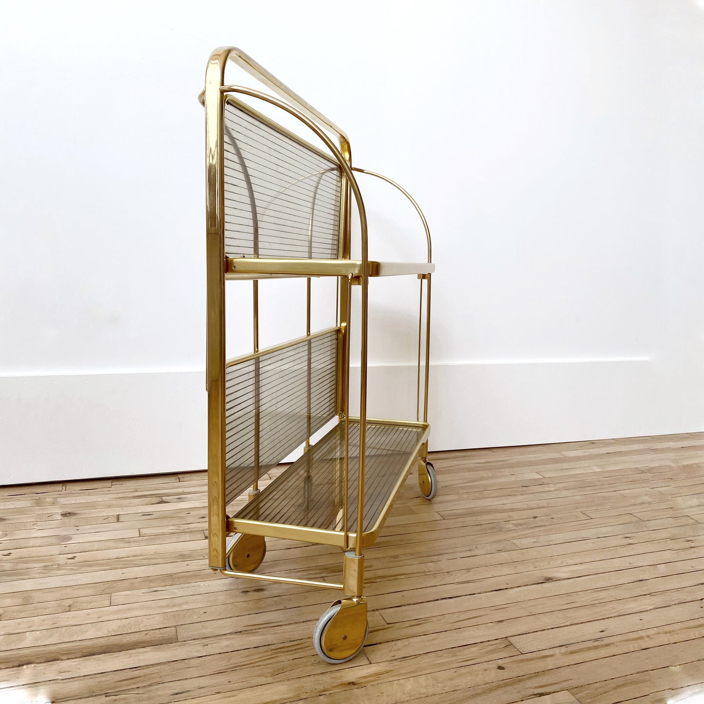 Vintage Mid-Century Folding Bar Cart / Trolly