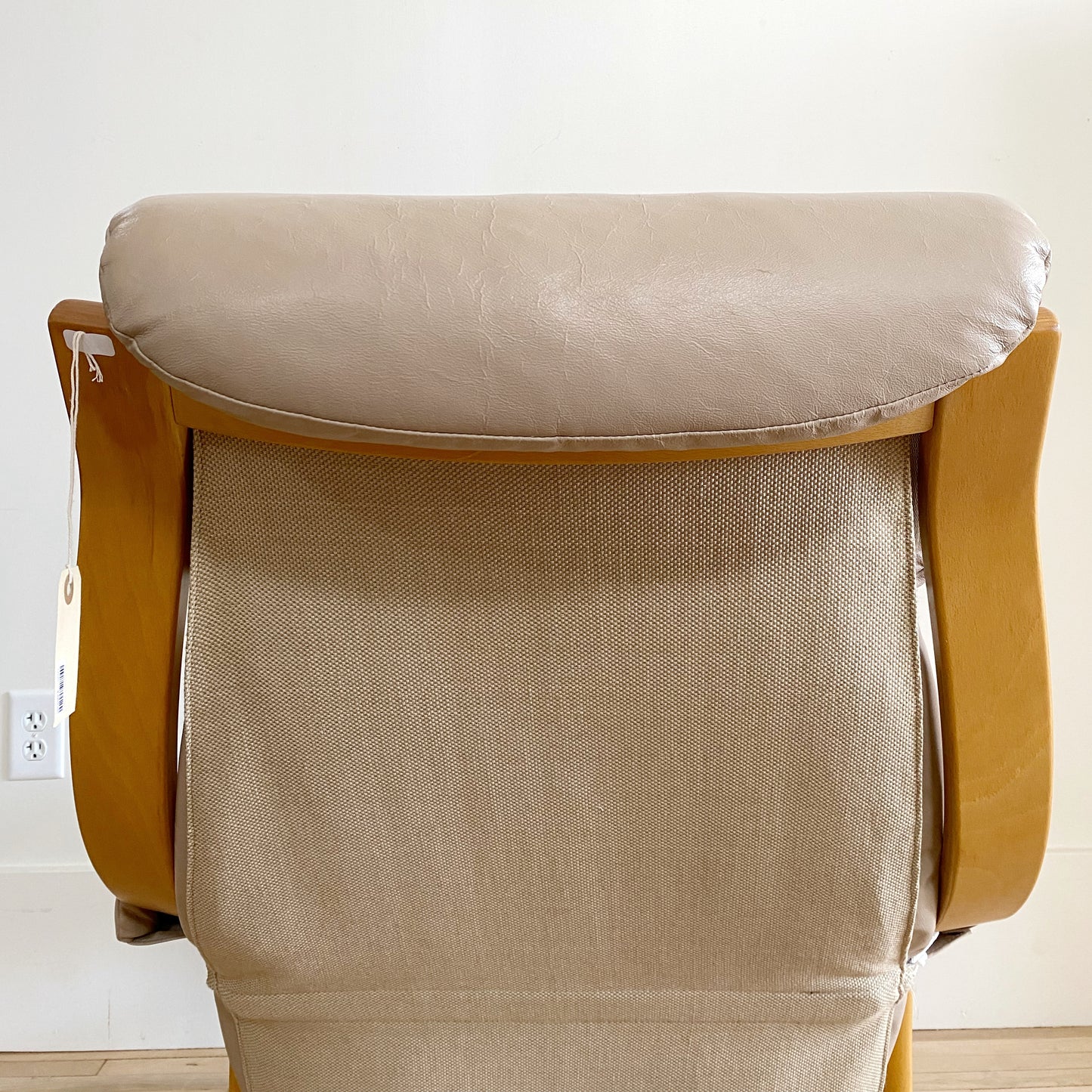 Vintage Scandinavian Leather Rocking Chair