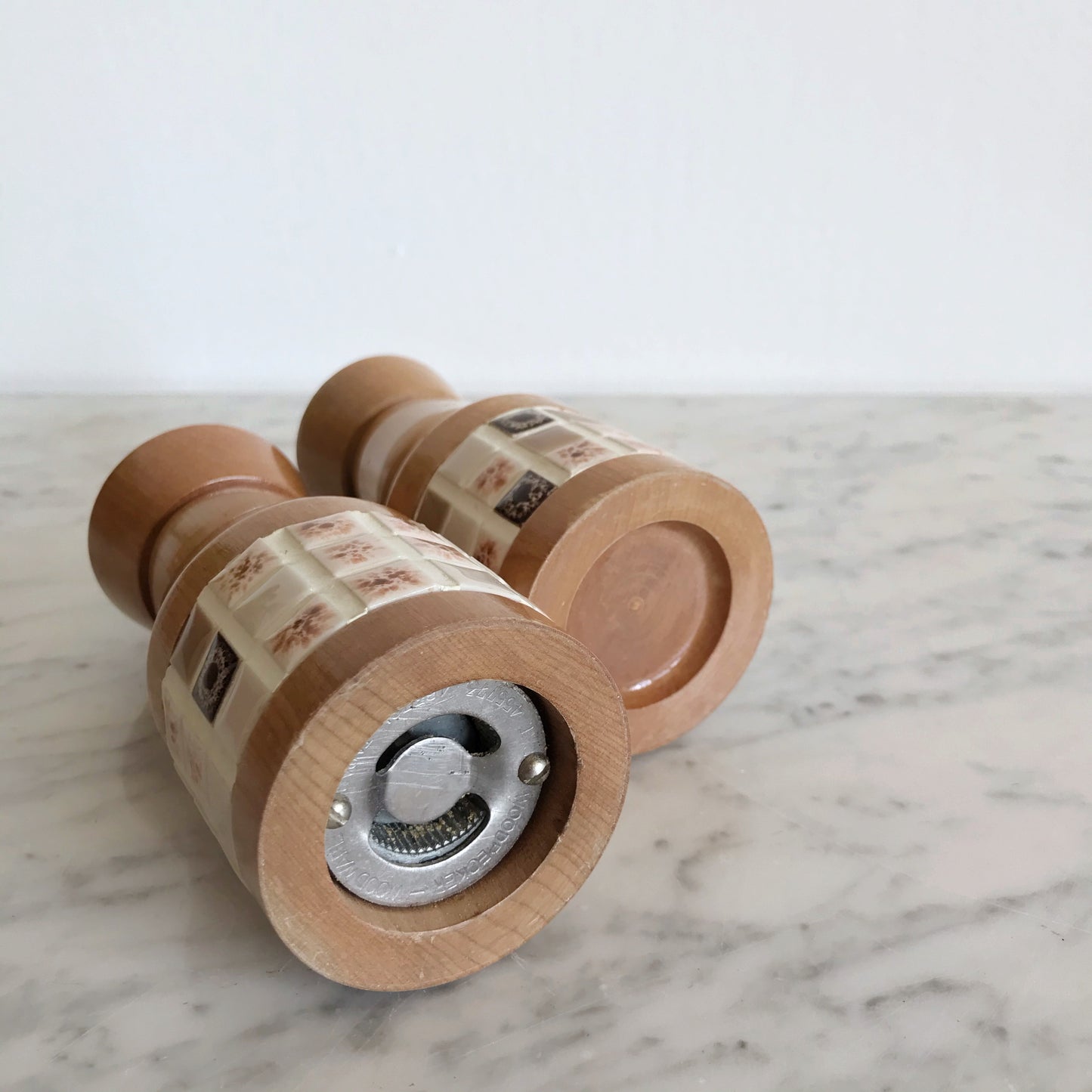 Vintage Mosaic S&P Shaker Set, Japan