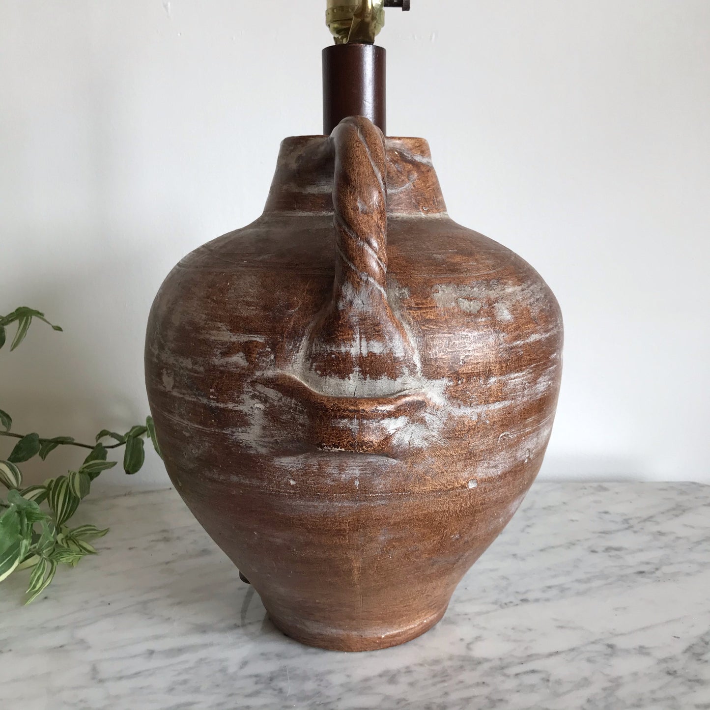 Large Vintage Ceramic “Olive Jar” Table Lamp