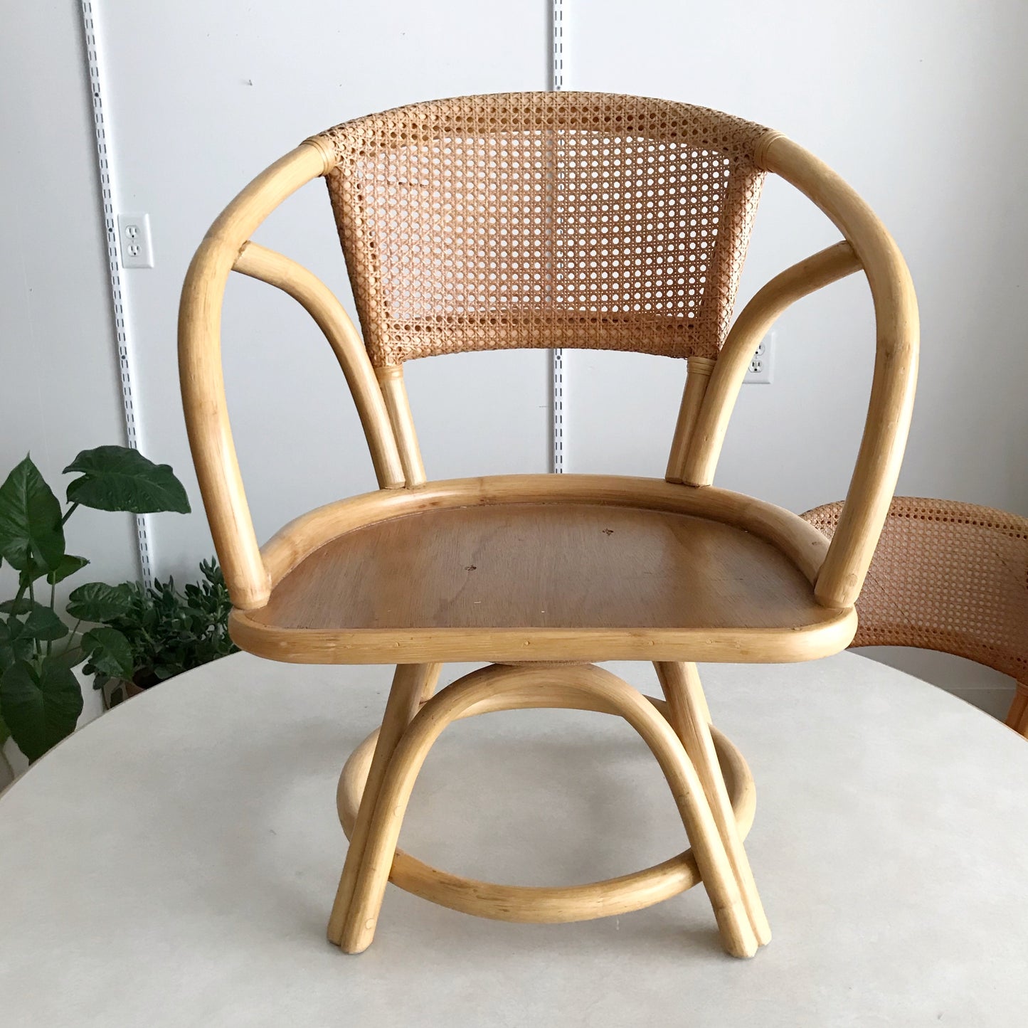 1960's Brown Jordan Rattan Dining Set, 5-pieces