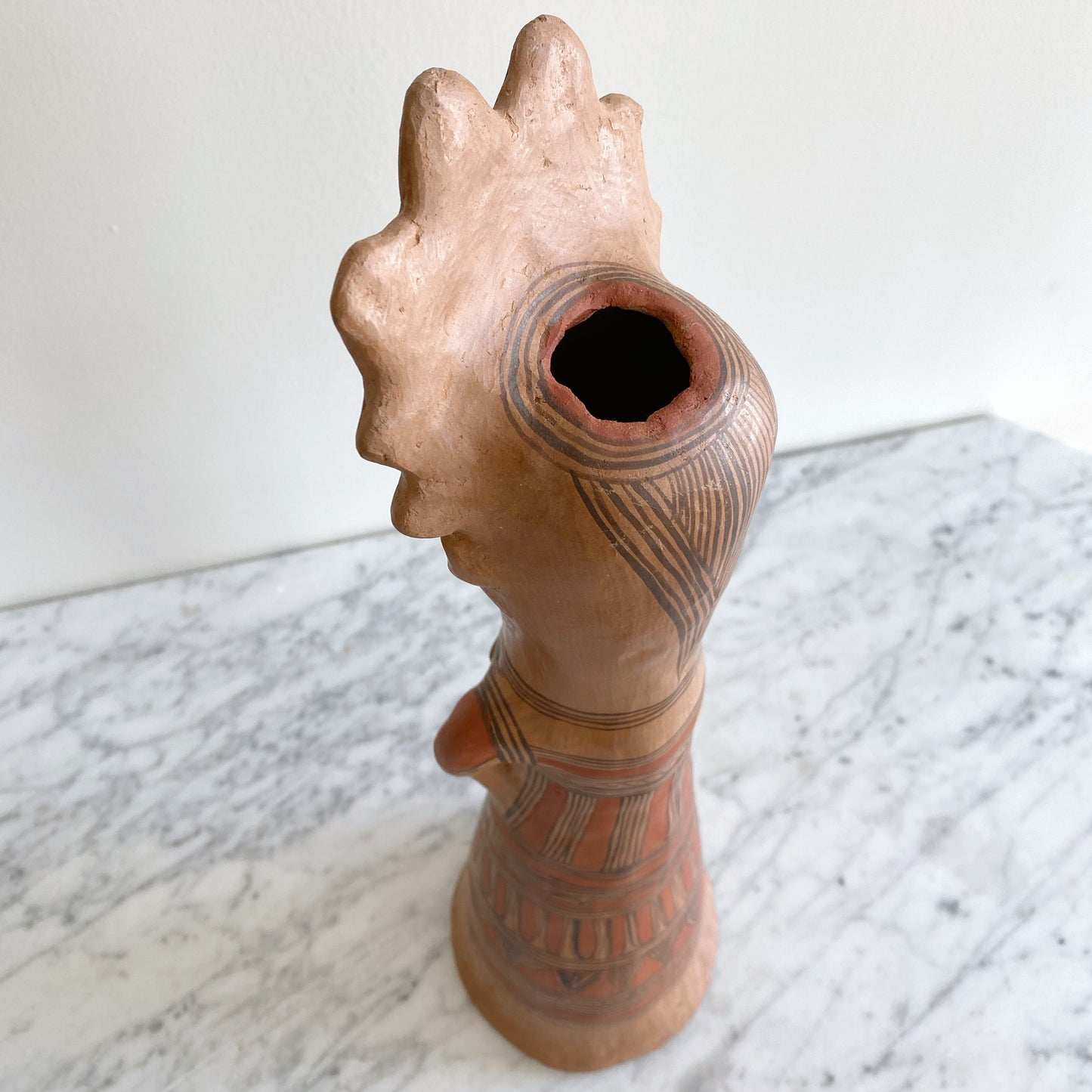 Giant Handmade Terracotta Statue, Woman with Rabbit