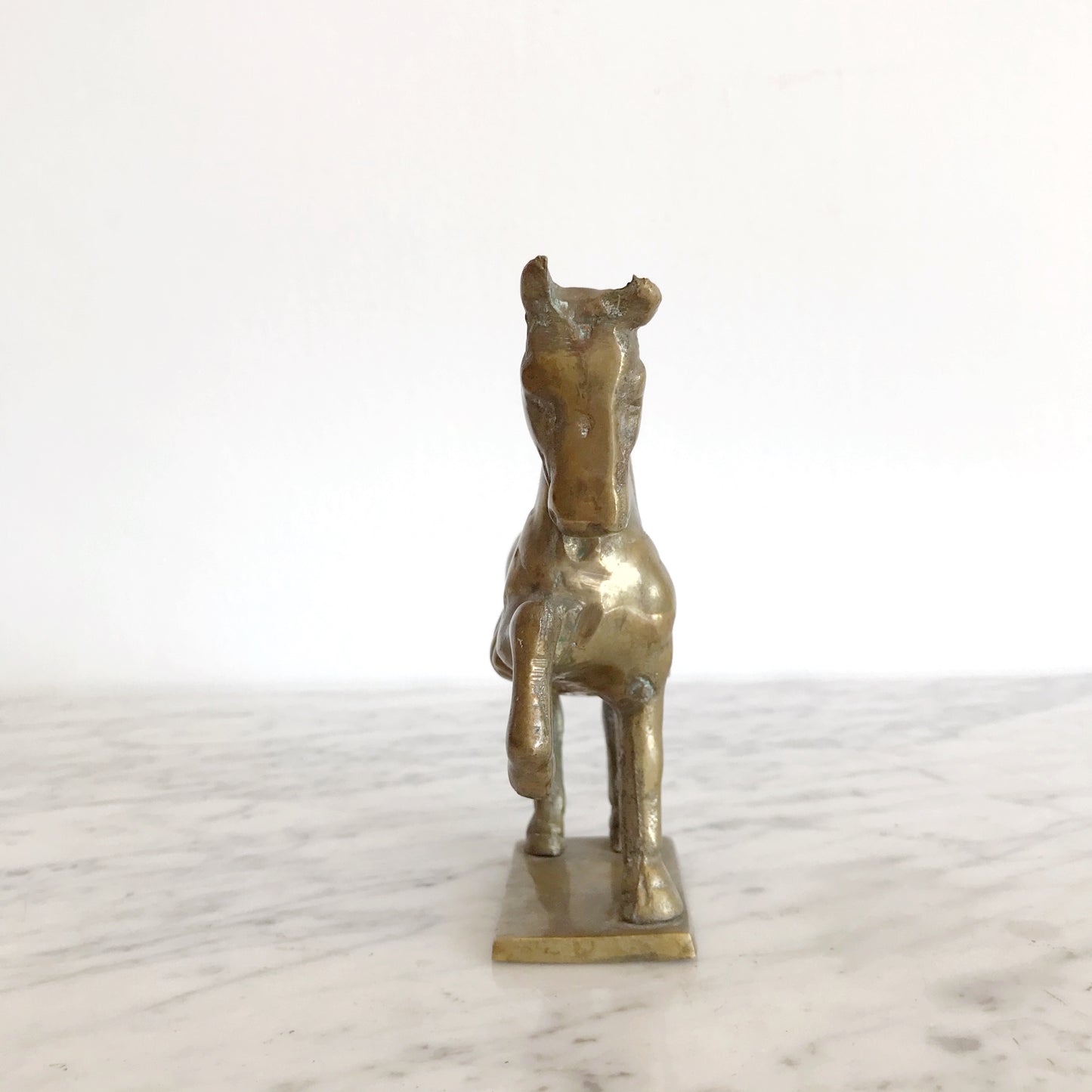 Vintage Brass Horse Sculpture