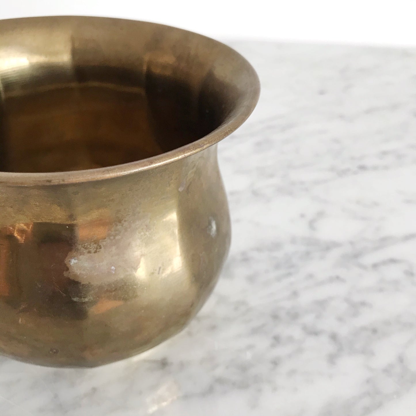 Small Vintage Brass Planter