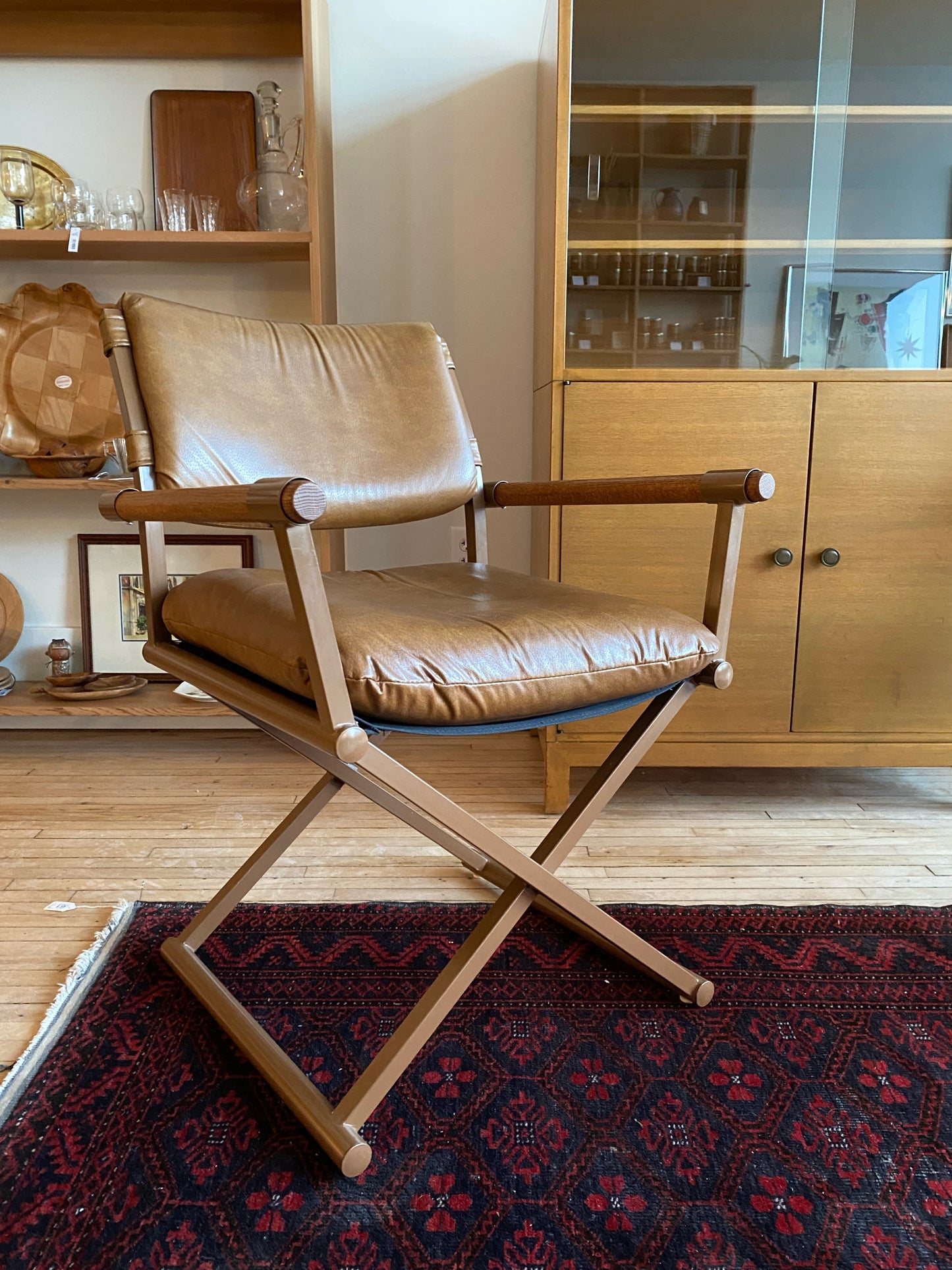 Vintage Faux-Leather Armchairs, Circa 1982