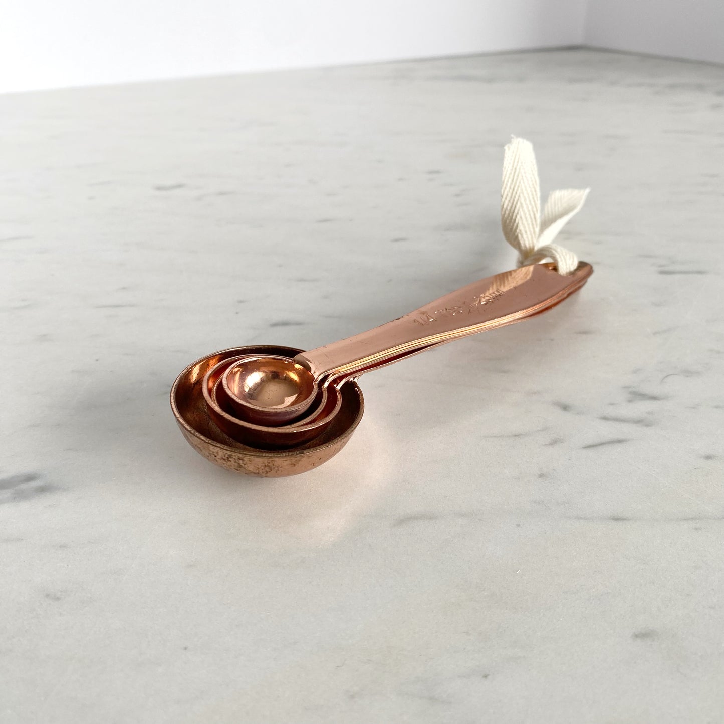 Found Copper-plated Measuring Spoons